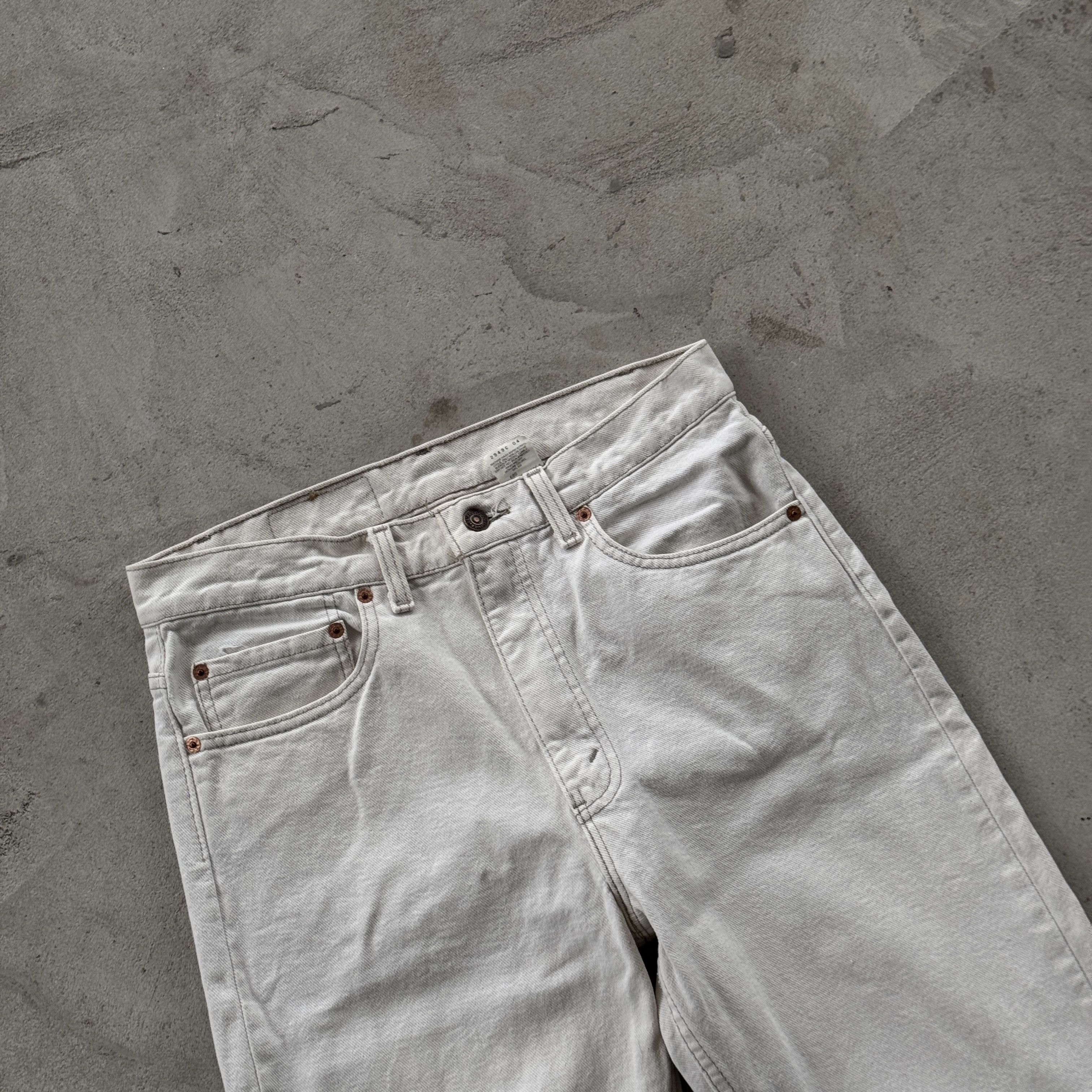 Levi's Vintage Levi's 505 Regular Fit White Jeans Size US 32 / EU 48 - 5 Thumbnail