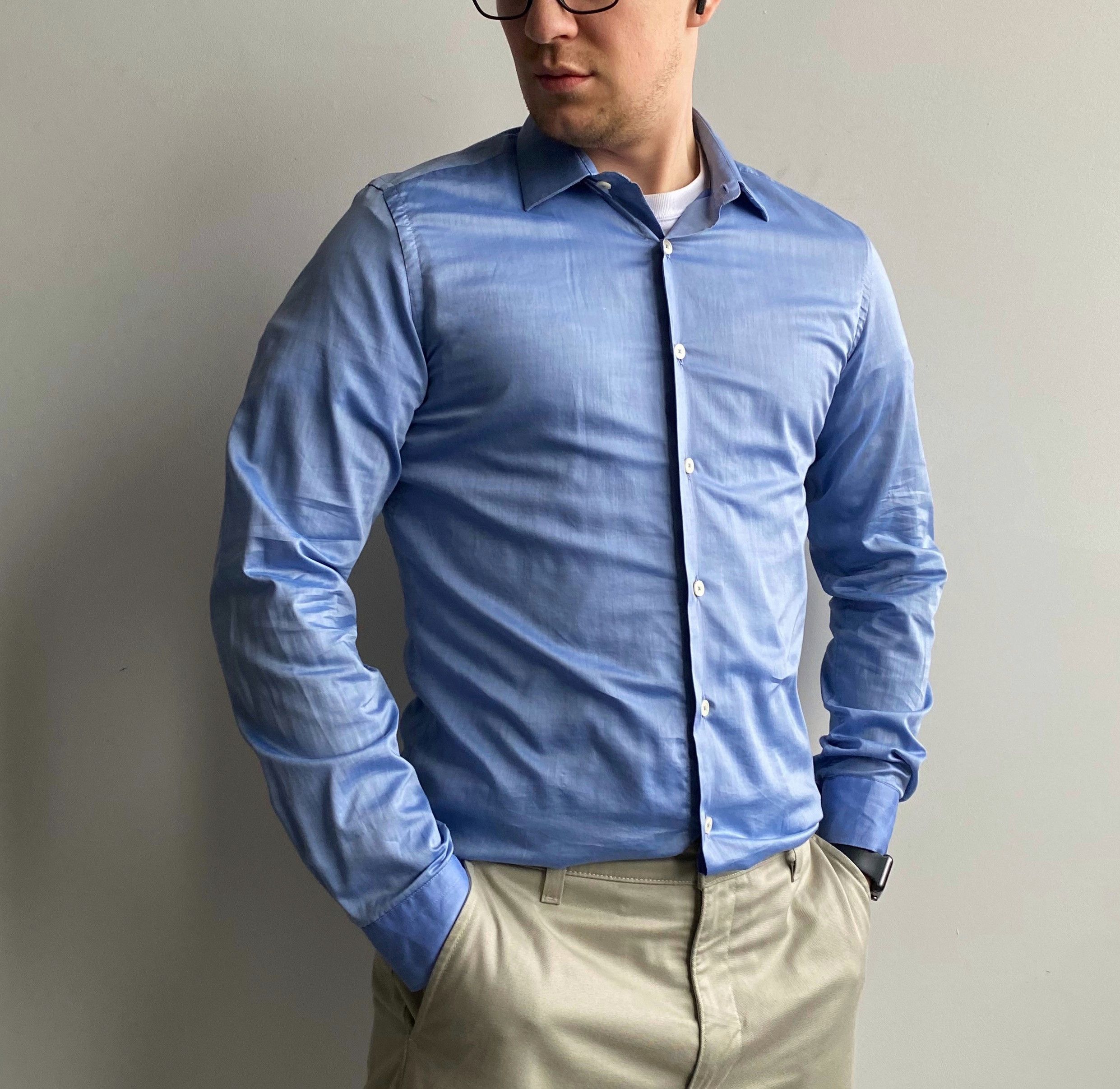 Givenchy GIVENCHY Paris Men’s Oxford Blue Shirt Size US M / EU 48-50 / 2 - 8 Thumbnail