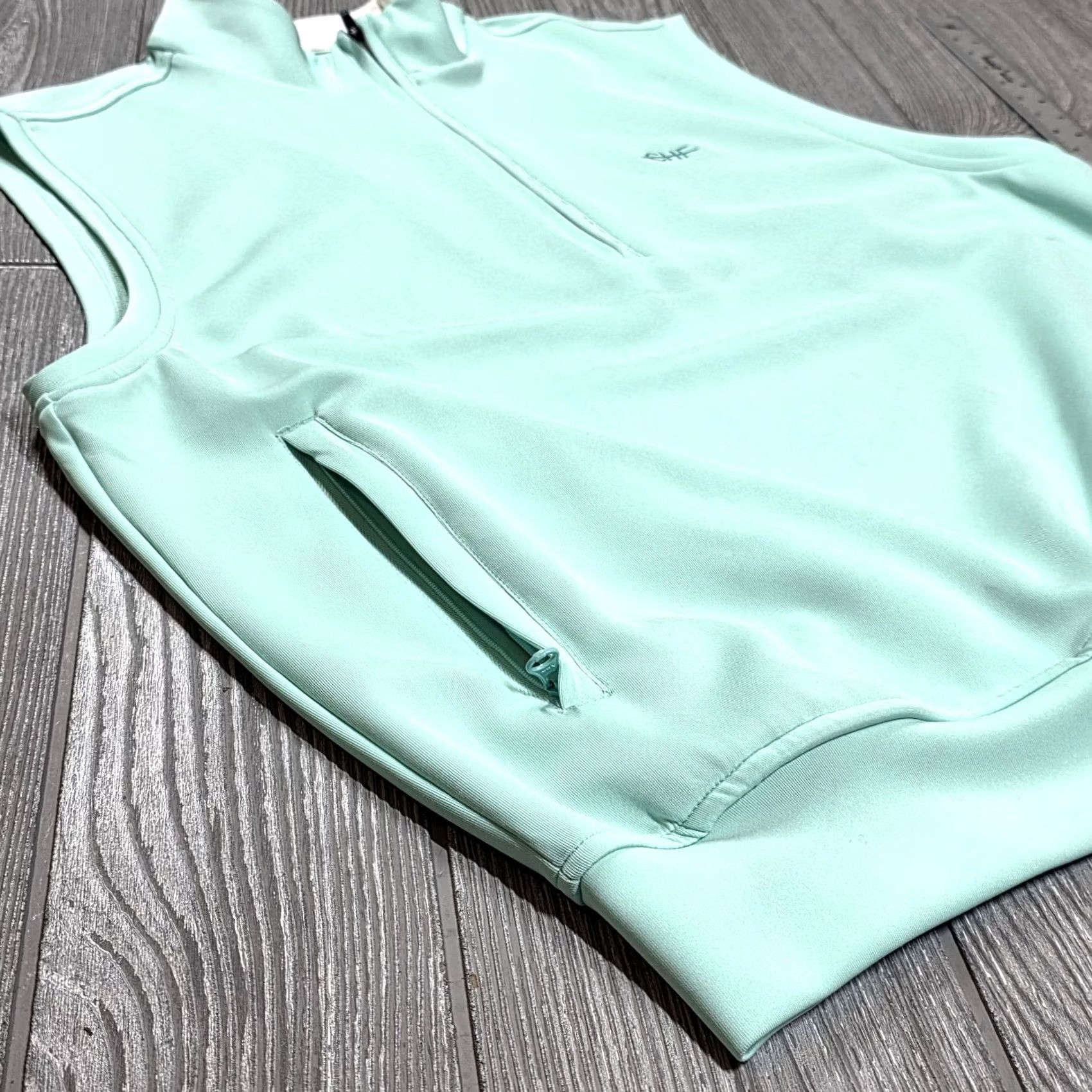 Logo 7 VINTAGE Golf Vest Performance 1/2 Zip Mint Green Soft Cool Sz Small CHF Logo Donald Ross Size US S / EU 44-46 / 1 - 5 Thumbnail