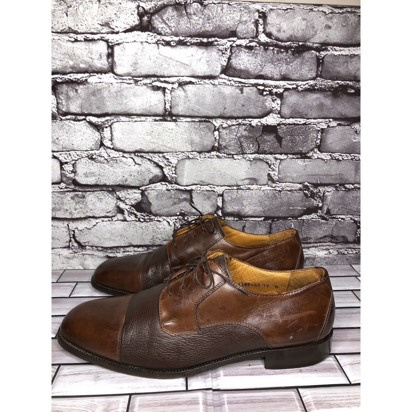 Pronto Uomo Pronto Uomo Firenze Brown Leather Cap Toe Oxfords Dress Shoe Size US 12 / EU 45 - 6 Thumbnail