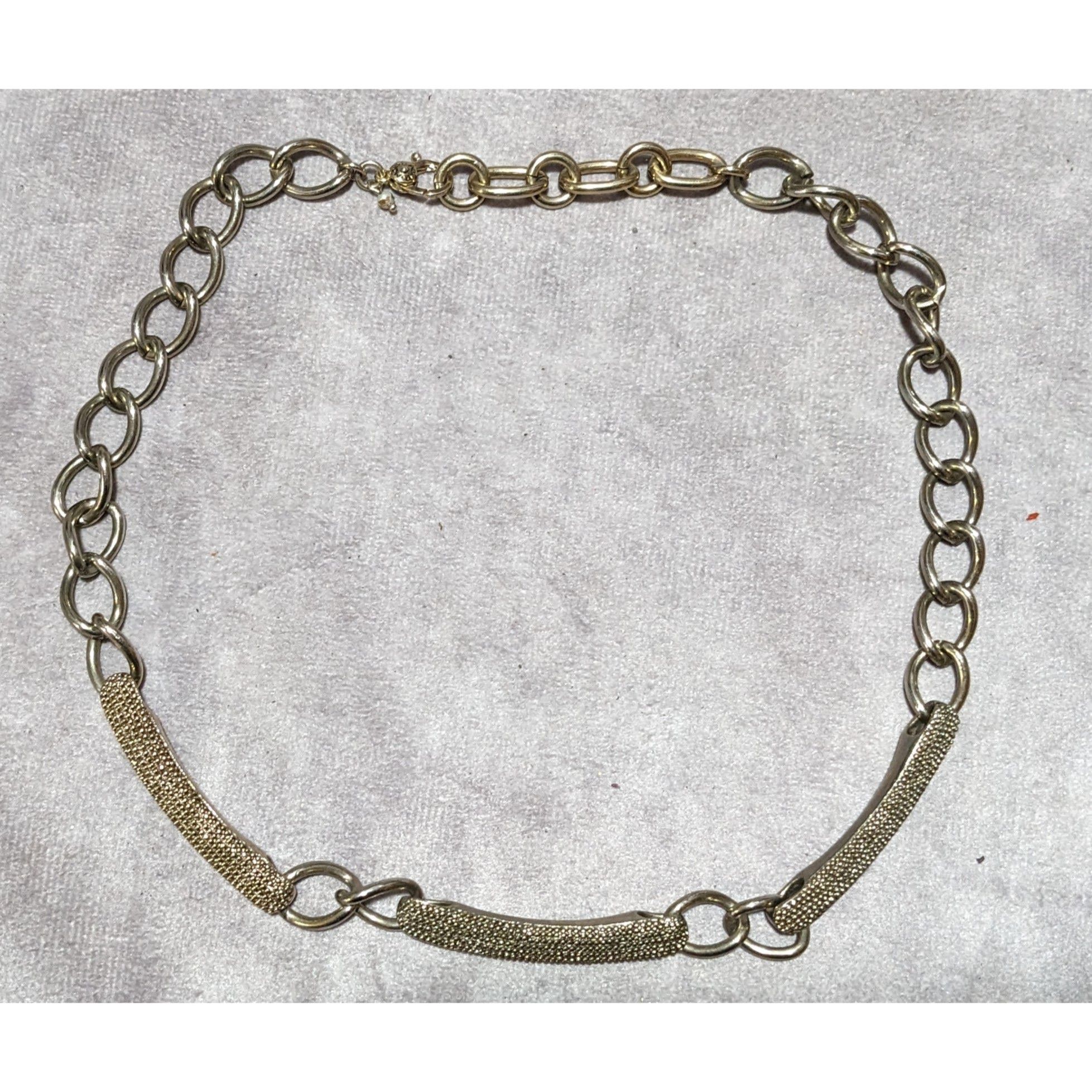 Monet Vintage Monet Textured Bar Link Accent Necklace Size ONE SIZE - 8 Thumbnail