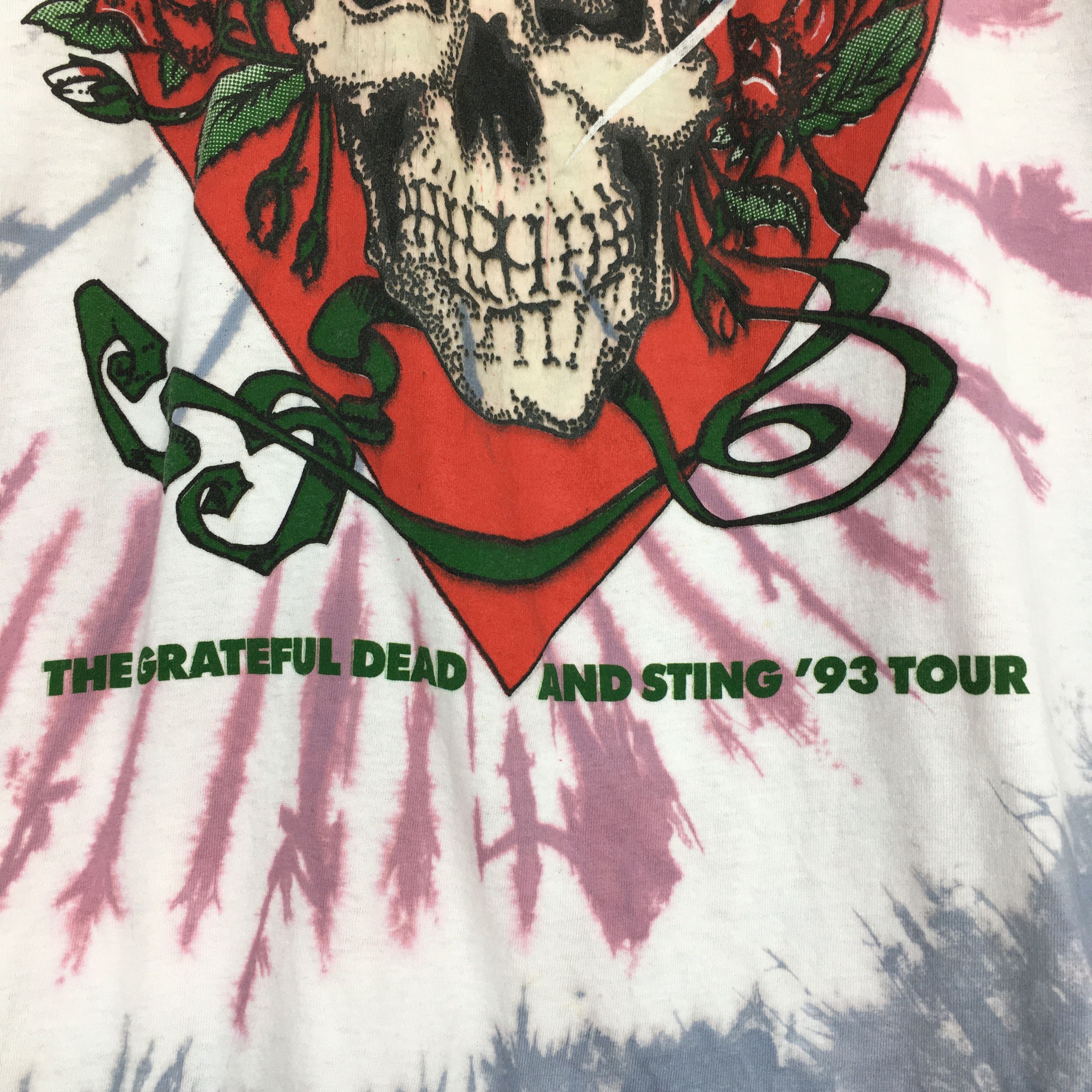 Band Tees × Grateful Dead × Vintage Vintage 90s Grateful Dead American Tour Tie Dye Tshirt XL Size US XL / EU 56 / 4 - 5 Thumbnail
