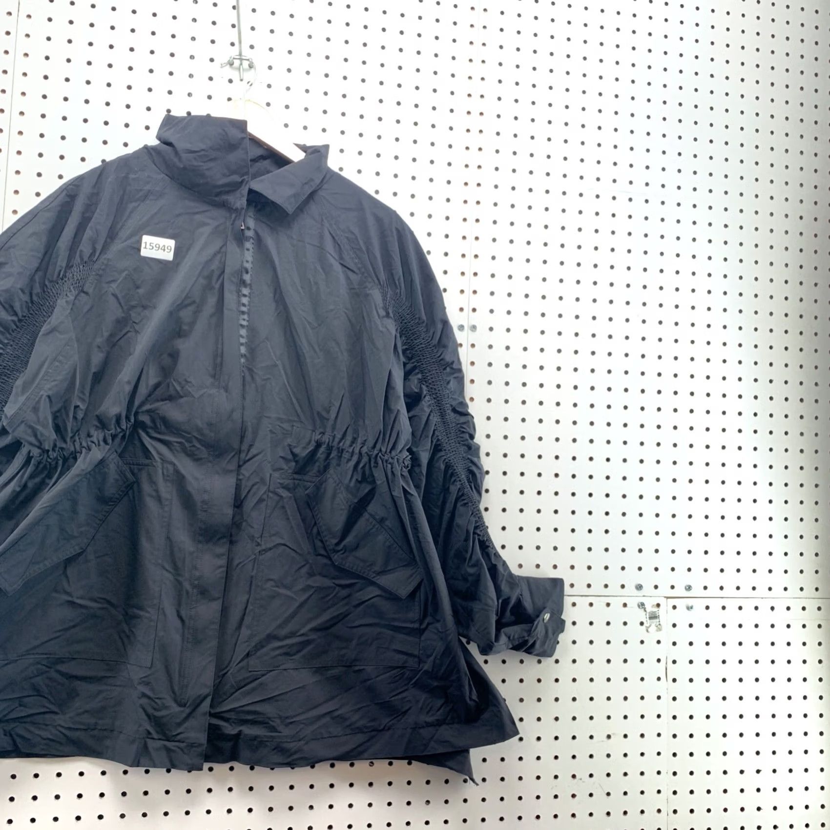 Fabletics FABLETICS PARACHUTE JACKET WOMENS SMALL Black NYLON HOODED WEATHER PROOF Size S / US 4 / IT 40 - 5 Thumbnail