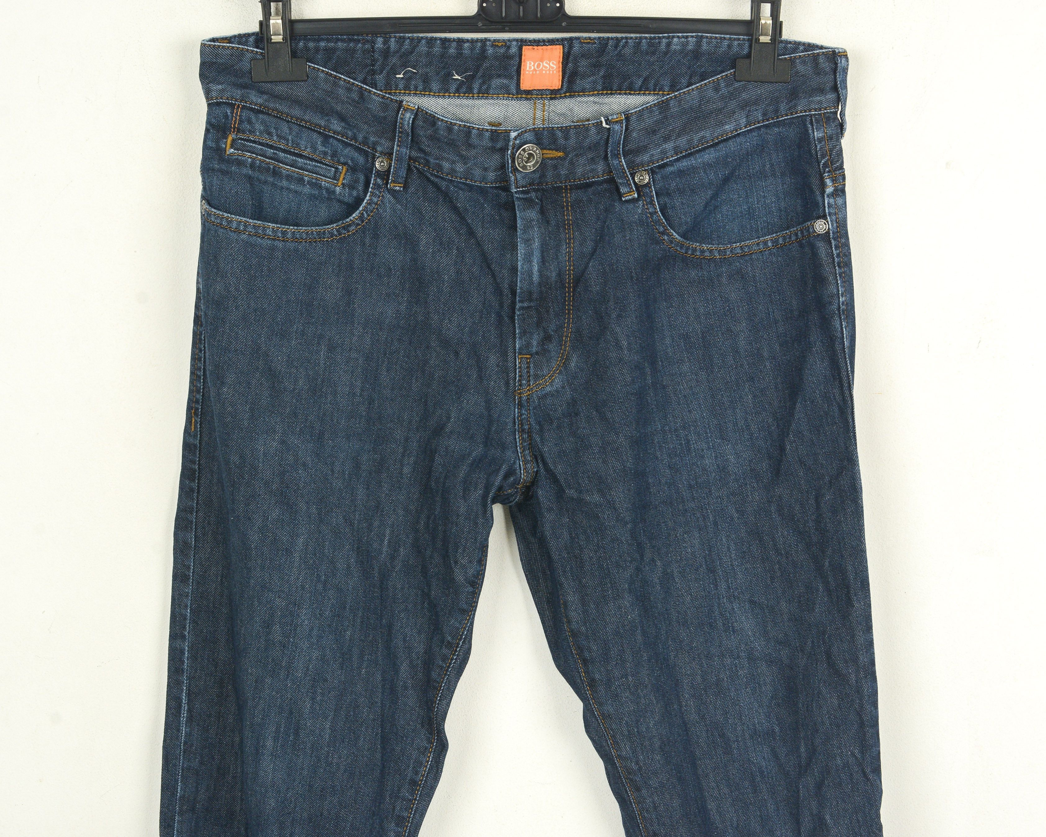 Hugo Boss Orange BO23 Indigo Men W34 L34 Reg Jeans Denim Raw Indigo Size US 34 / EU 50 - 2 Thumbnail