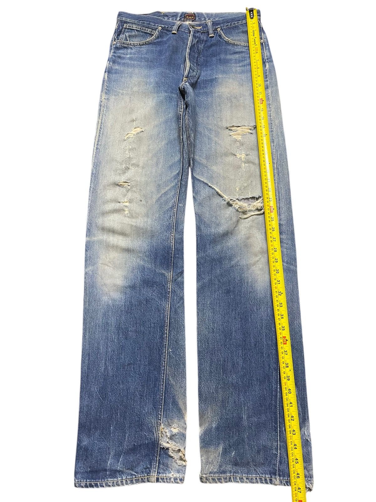 Lee Vintage 70s Lee Union Made Selvedge Mud Wash Faded Distress Size US 32 / EU 48 - 19 Thumbnail