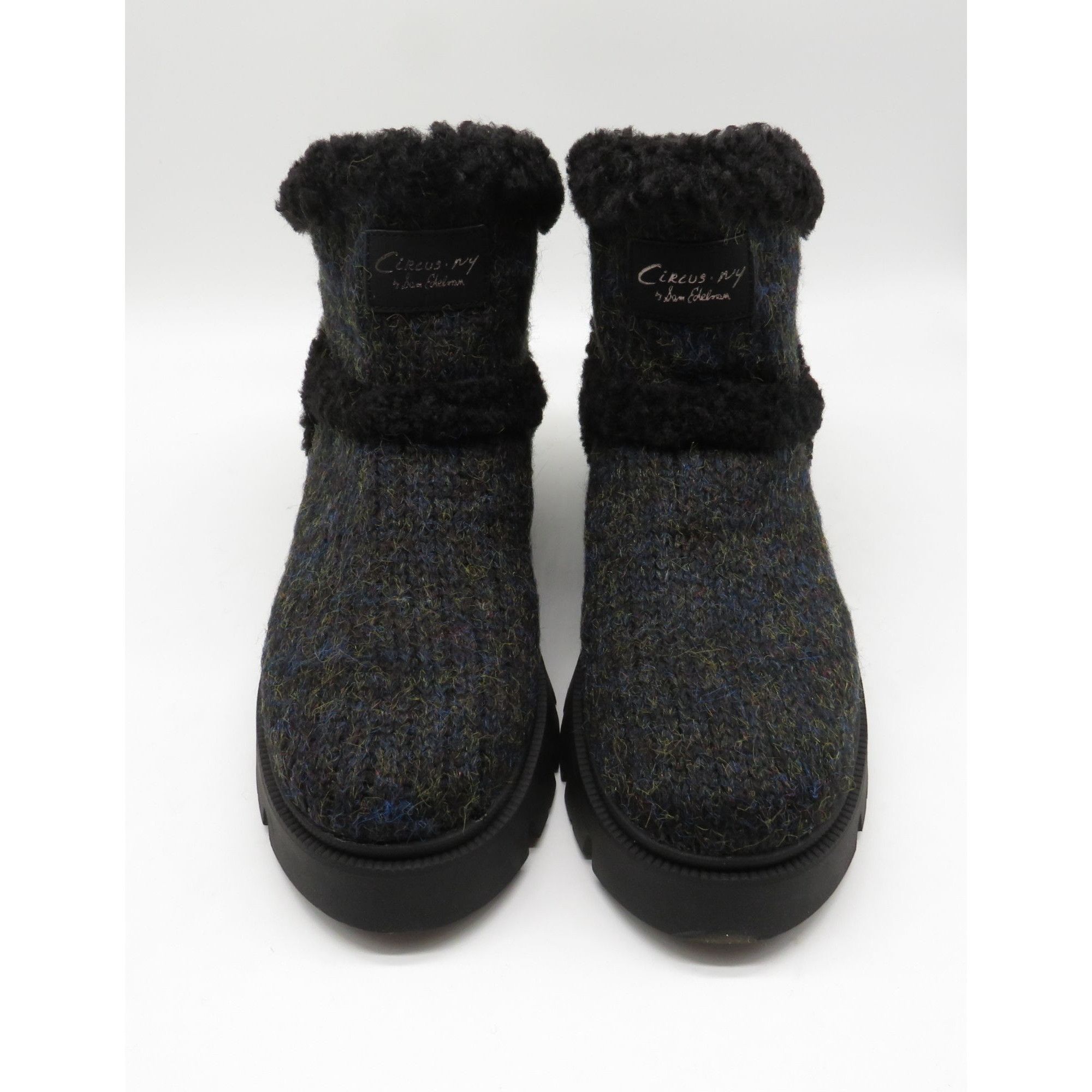 Sam Edelman Circus Ny By Sam Edelman Clare Black Fuzzy Ankle Boots Winte Size US 12 / IT 42 - 3 Thumbnail