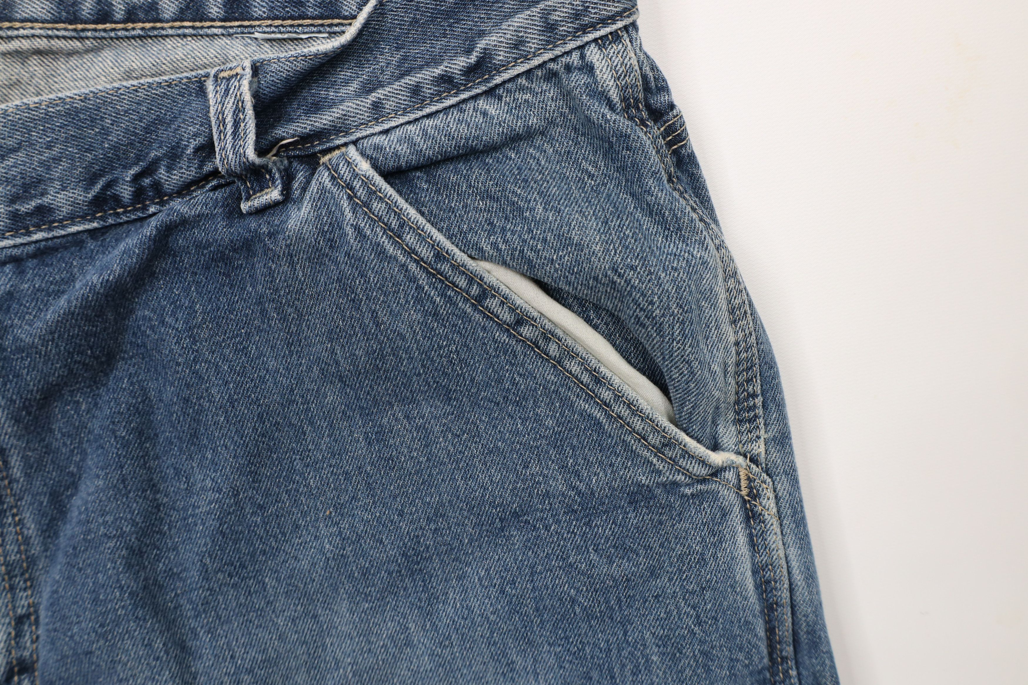Vintage Vintage 90s Streetwear Wide Leg Carpenter Denim Jeans Blue Size US 34 / EU 50 - 7 Thumbnail