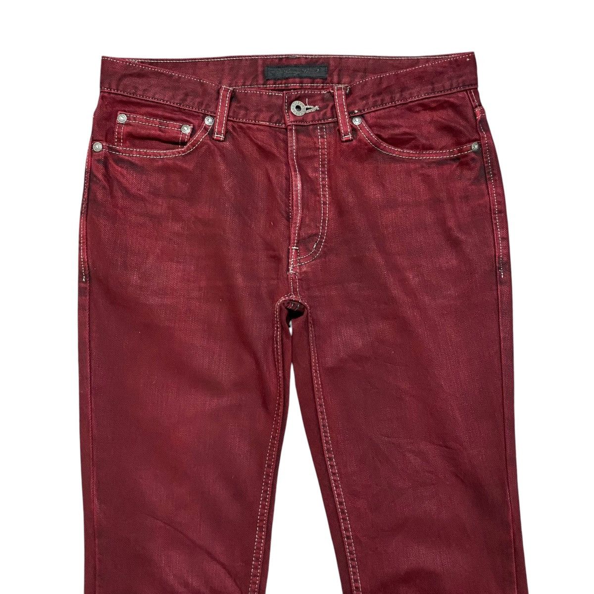Lounge Lizard Lounge Lizard Red Blood Denim Jeans Size US 30 / EU 46 - 3 Thumbnail