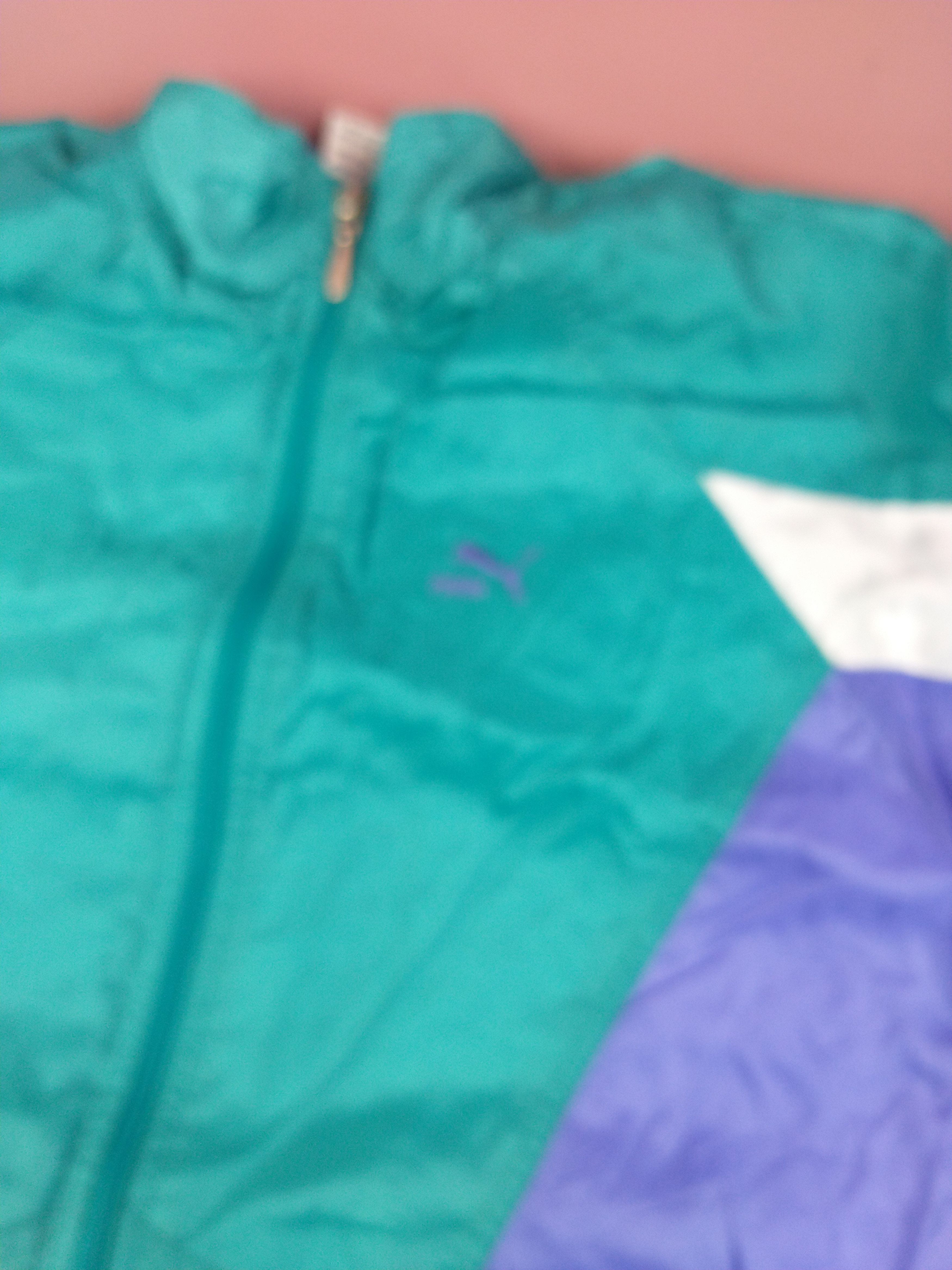Puma Windbreaker Track Jacket Size US (M) L Green Purple Size US L / EU 52-54 / 3 - 6 Thumbnail