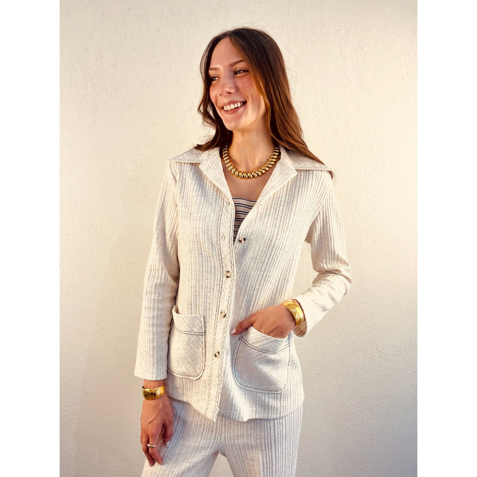 Other 70s Cream 3 Piece Matching Set Size M / US 6-8 / IT 42-44 - 2 Thumbnail