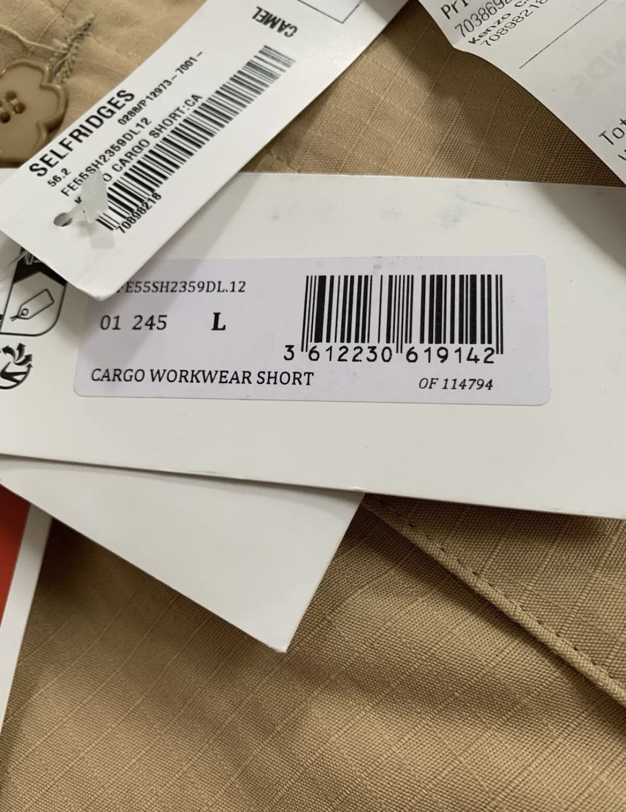 Kenzo Kenzo Kenzo Cargo Workwear Shorts Large Beige Size US 38 / EU 54 - 5 Thumbnail