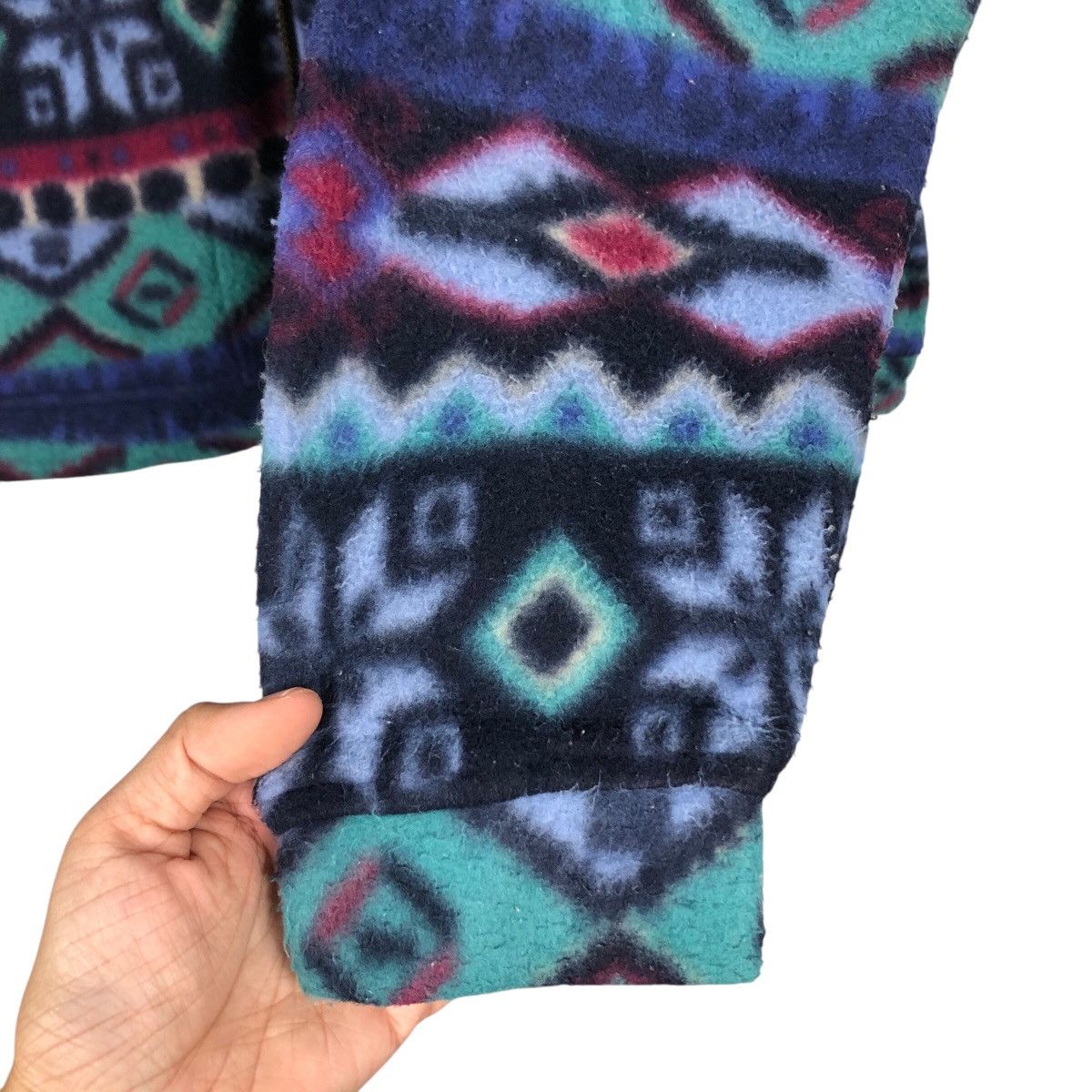 Japanese Brand 📌Vintage Navajo Fleece Half Zipper Jacket Big Field Size US L / EU 52-54 / 3 - 16 Thumbnail