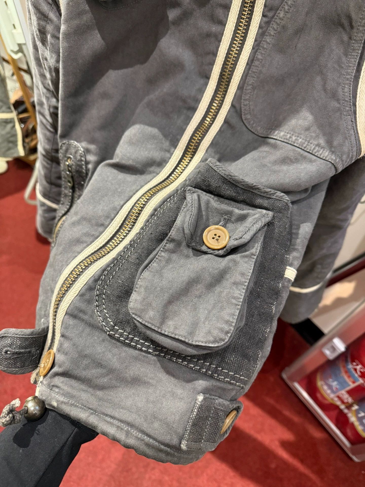 Share Spirit Homme Share spirit Vintage Gray Fleece Jacket 36 Warm Size XS / US 0-2 / IT 36-38 - 5 Thumbnail
