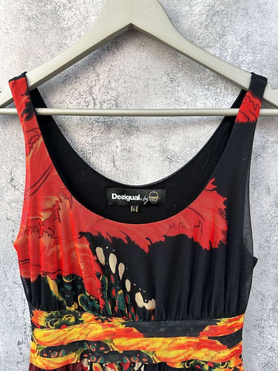 Desigual × Karl Lagerfeld Desigual By Karl Lagerfeld Florecilla Dress Floral Mesh Size L / US 10 / IT 46 - 5 Thumbnail