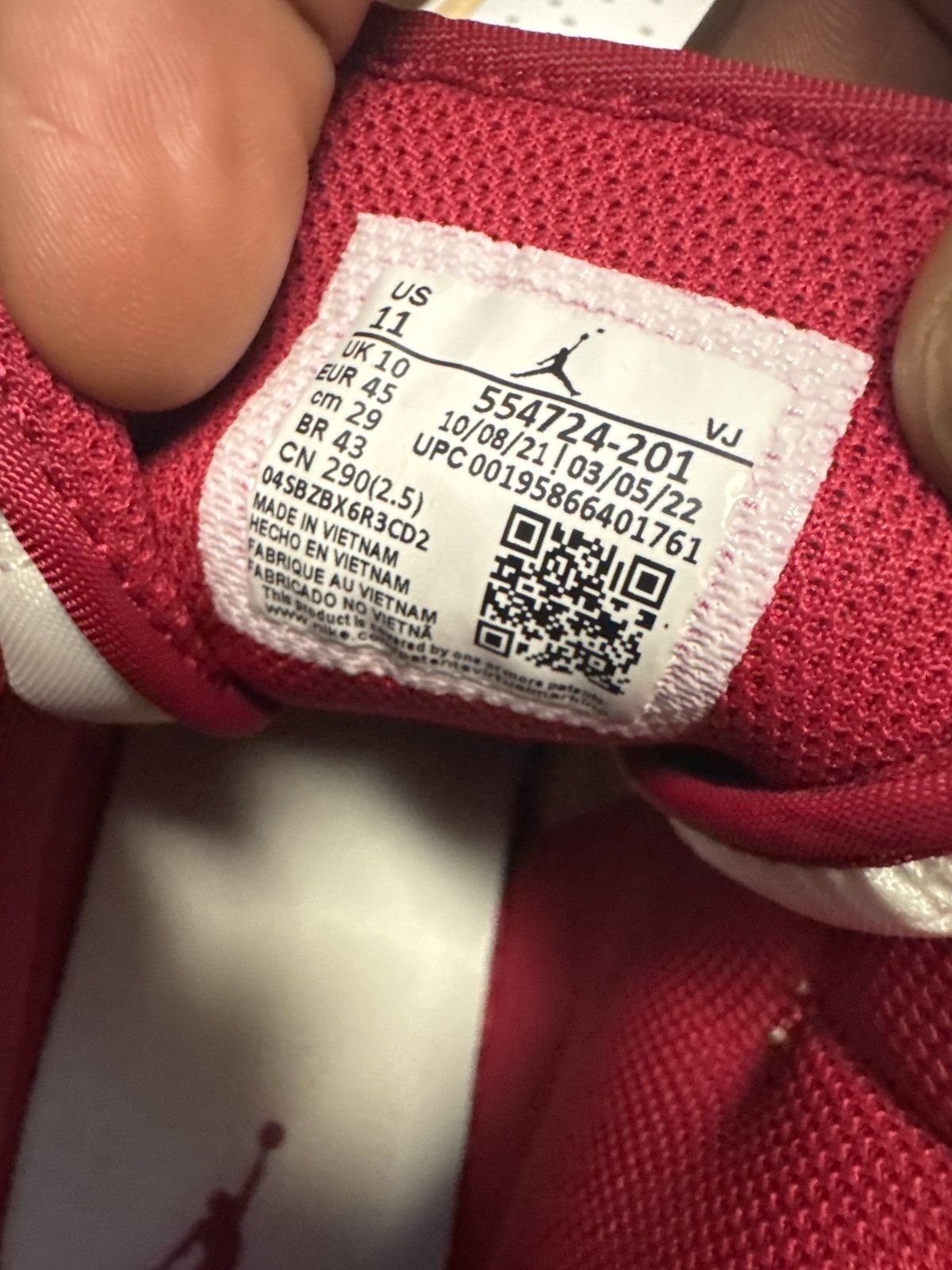 Jordan Brand Jordan 1 mid light curry cardinal red Size US 11 / EU 44 - 7 Thumbnail