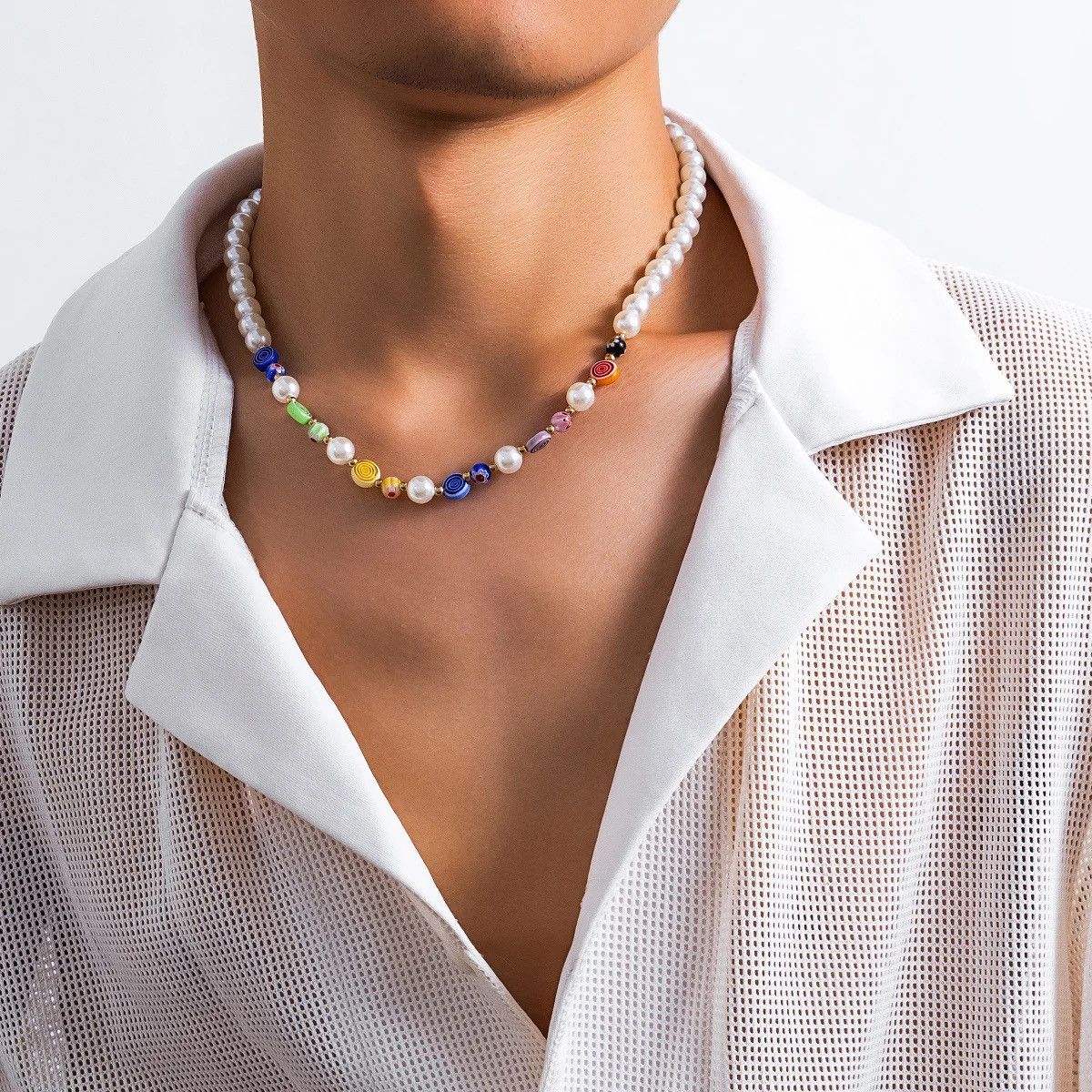 Jewelry Imitation Acrylic Beads Pearl Necklace Size ONE SIZE - 1 Thumbnail