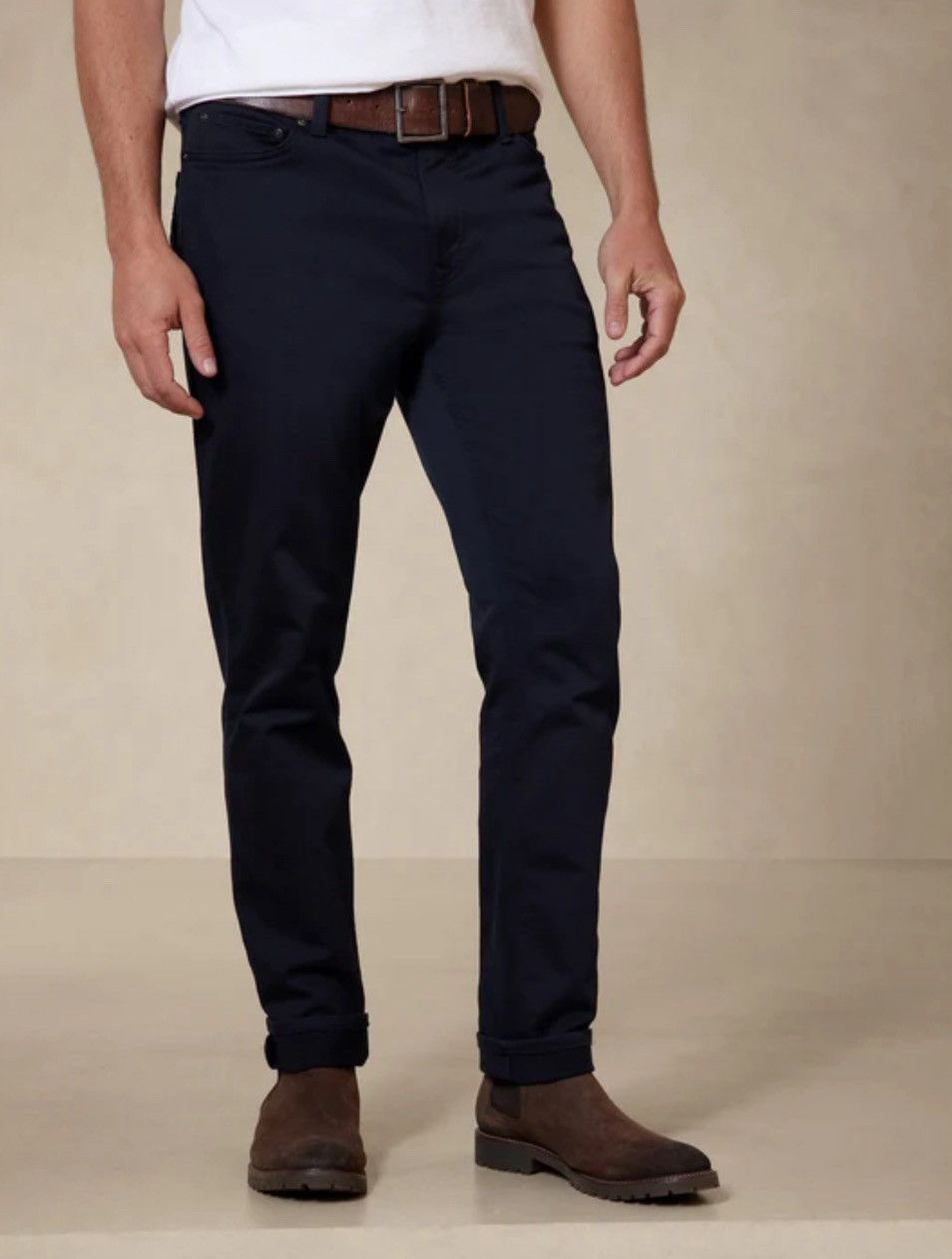 Banana Republic Banana Republic Chino Slim Fit Traveler Pant Navy Blue 30x32 Size US 30 / EU 46 - 6 Thumbnail