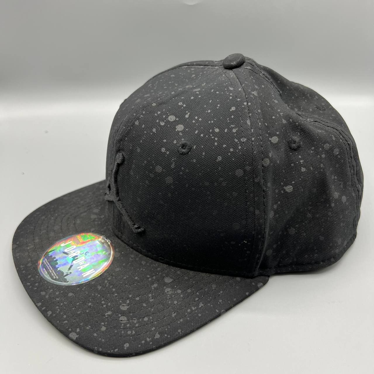 Jordan Brand Air Jordan Hat Men Black Speckle Print Jumpman Snap Back Cap Size ONE SIZE - 2 Thumbnail