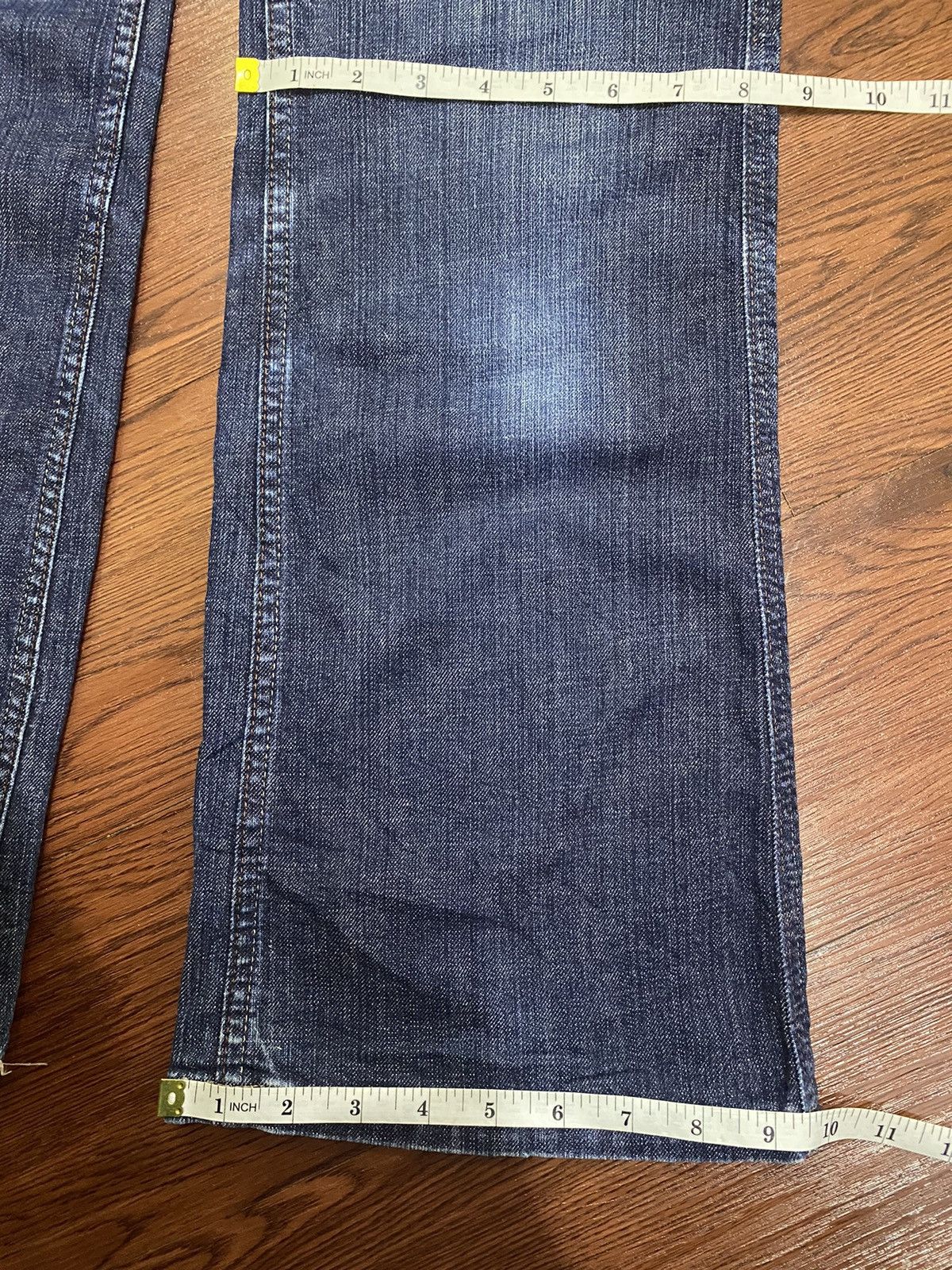 Japanese Brand Vintage Japanese Brands Blue Wash Distressed Flare Jeans Size US 31 - 16 Thumbnail