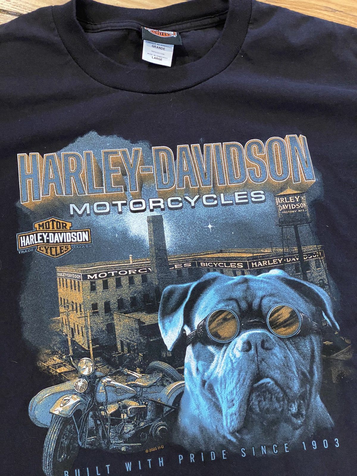 Harley Davidson Harley Davidson mens large vintage utica y2k bulldog hype Size US L / EU 52-54 / 3 - 2 Thumbnail