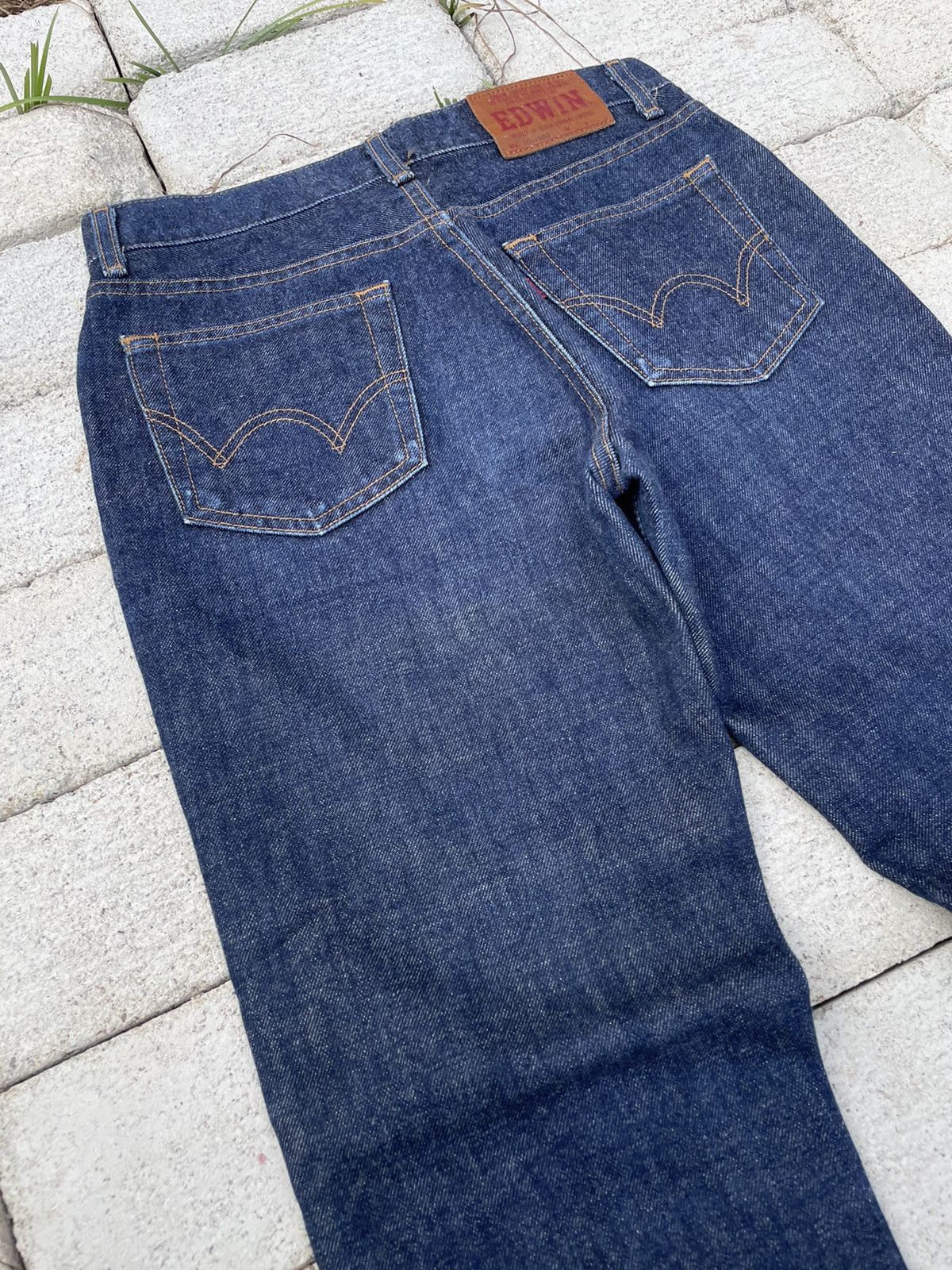 20471120 Edwin Miss 503 Minor Distress Flare Raw Denim (A41) Size 29" - 7 Thumbnail