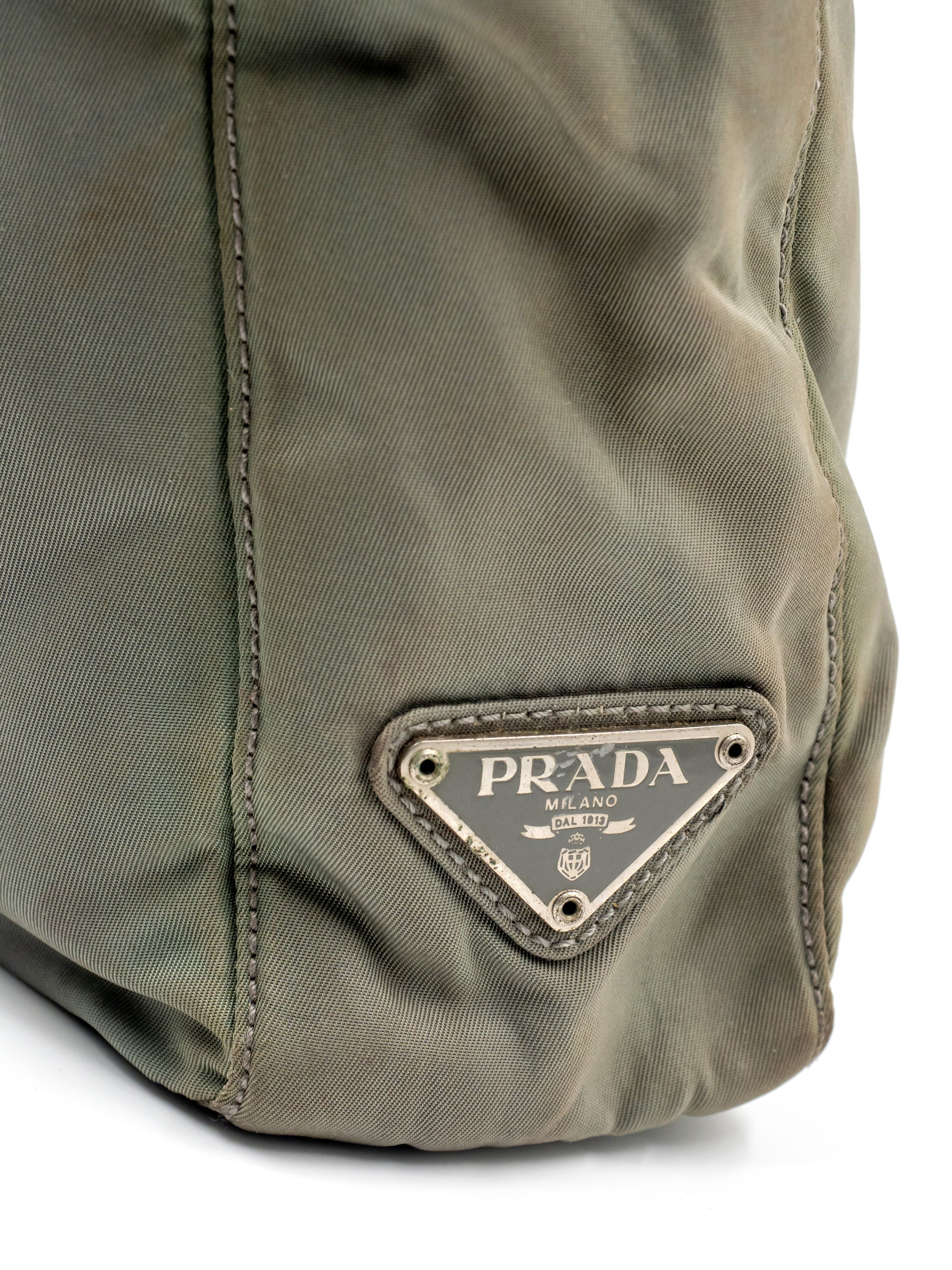 Prada Prada Light Greyish Green Nylon Shoulder Bag Size ONE SIZE - 3 Thumbnail