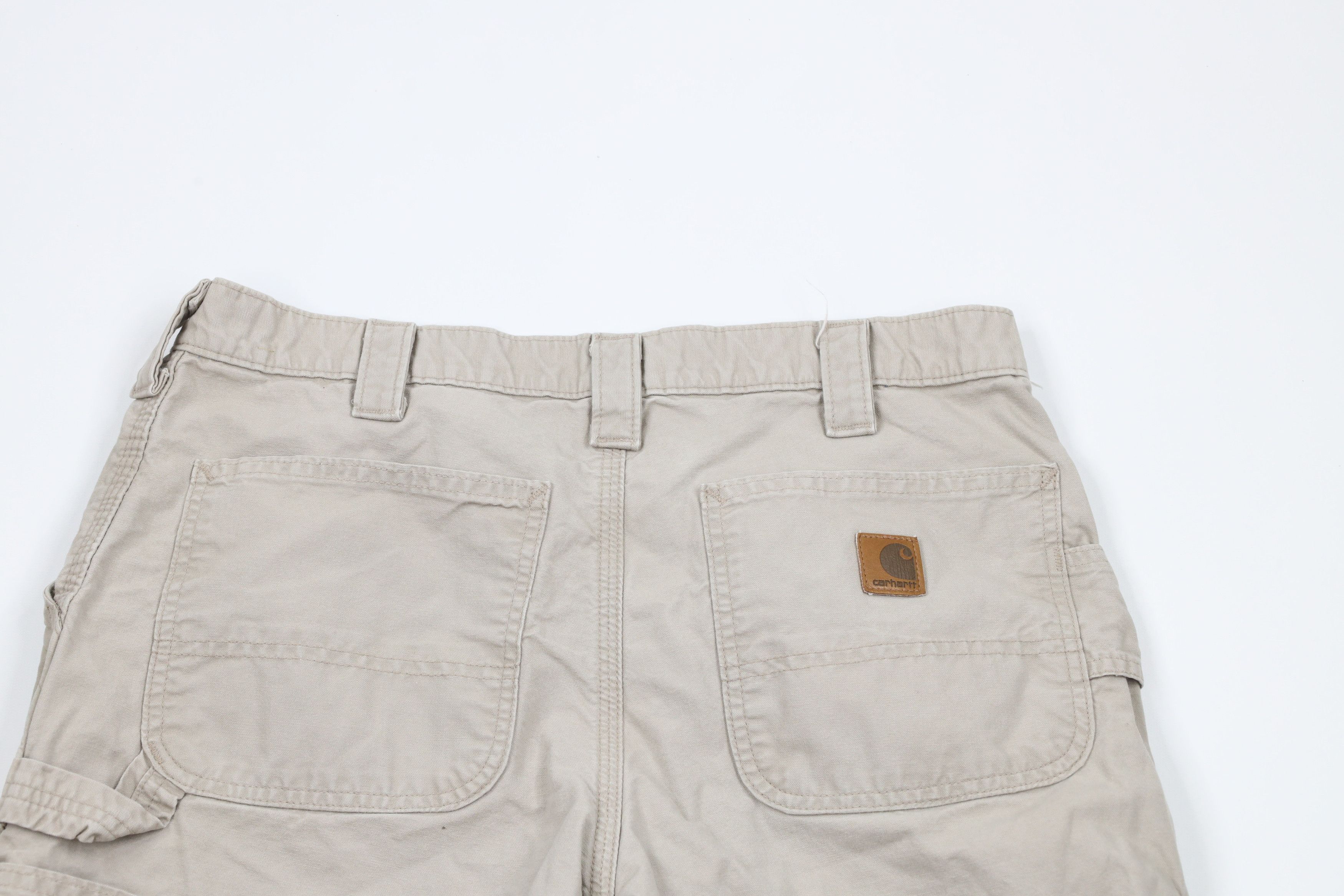 Carhartt × Vintage Vintage Carhartt Spell Out Wide Leg Dungaree Pants Tan Size US 34 / EU 50 - 11 Thumbnail