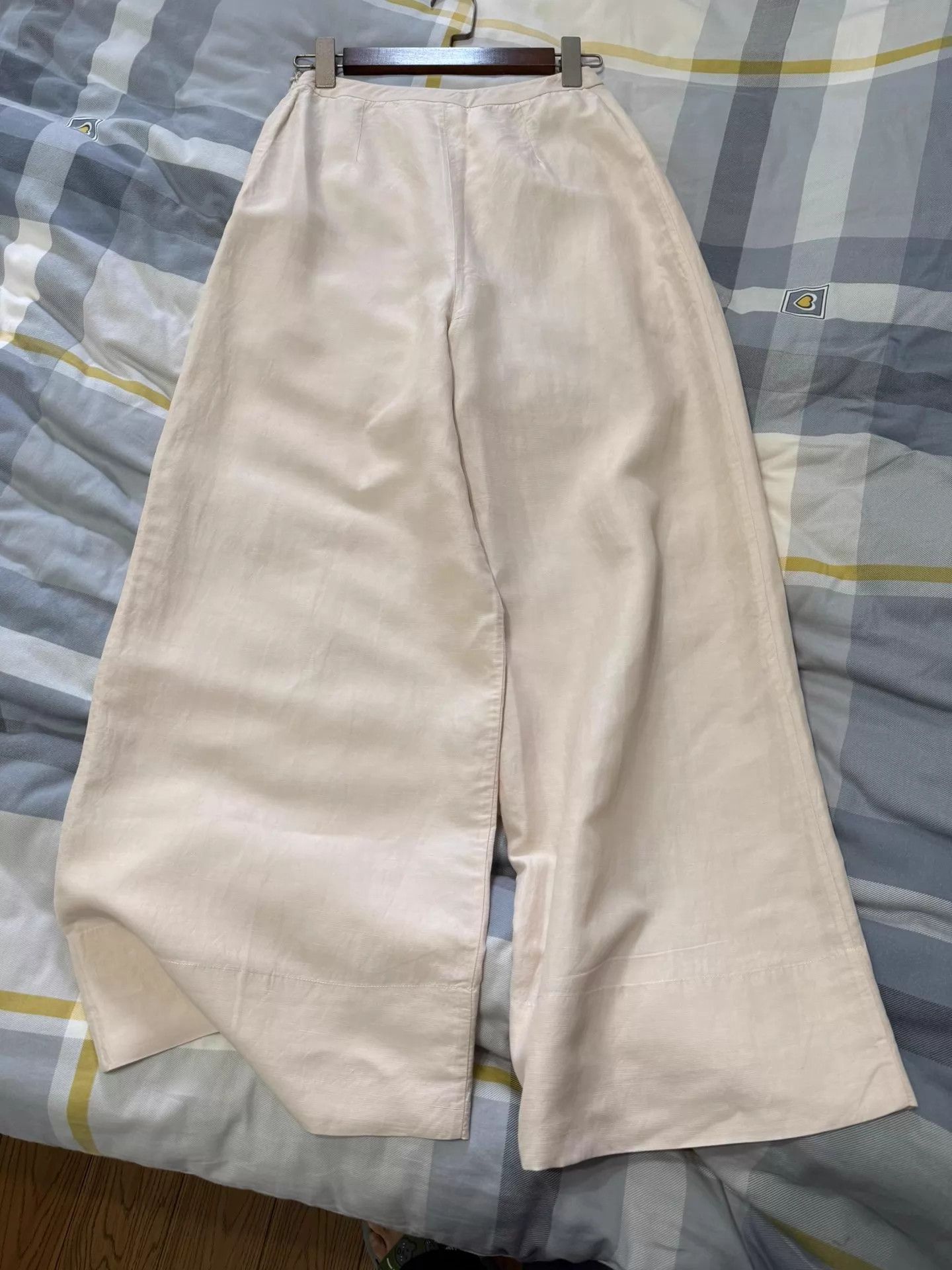 Jil Sander Jil Sander Women's Linen Blend Light Pink Trousers Size 25" / US 0 / IT 36 - 2 Thumbnail