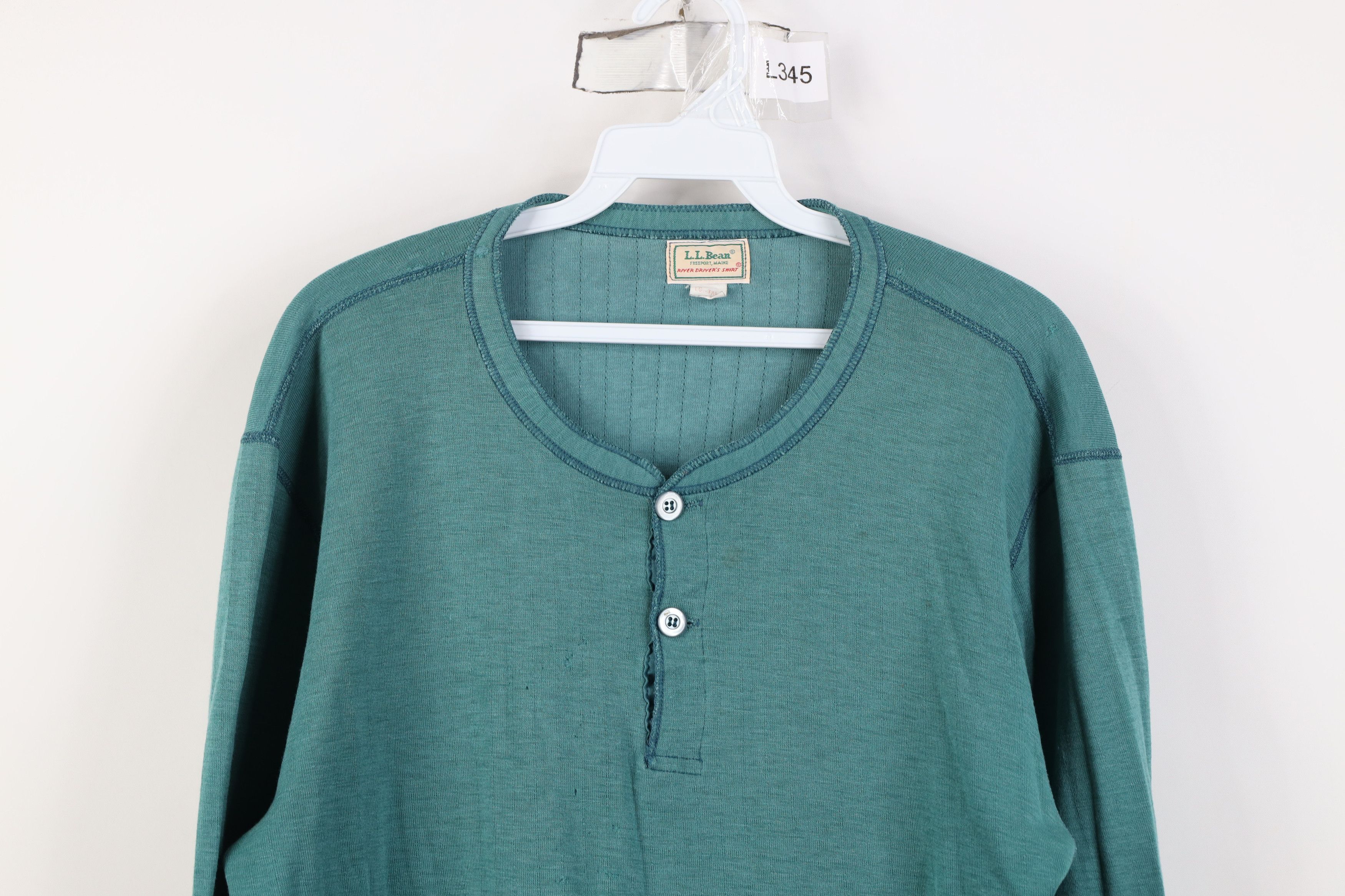 L.L. Bean Vintage 70s 80s LL Bean River Drivers Henley T-Shirt US Size US L / EU 52-54 / 3 - 2 Thumbnail