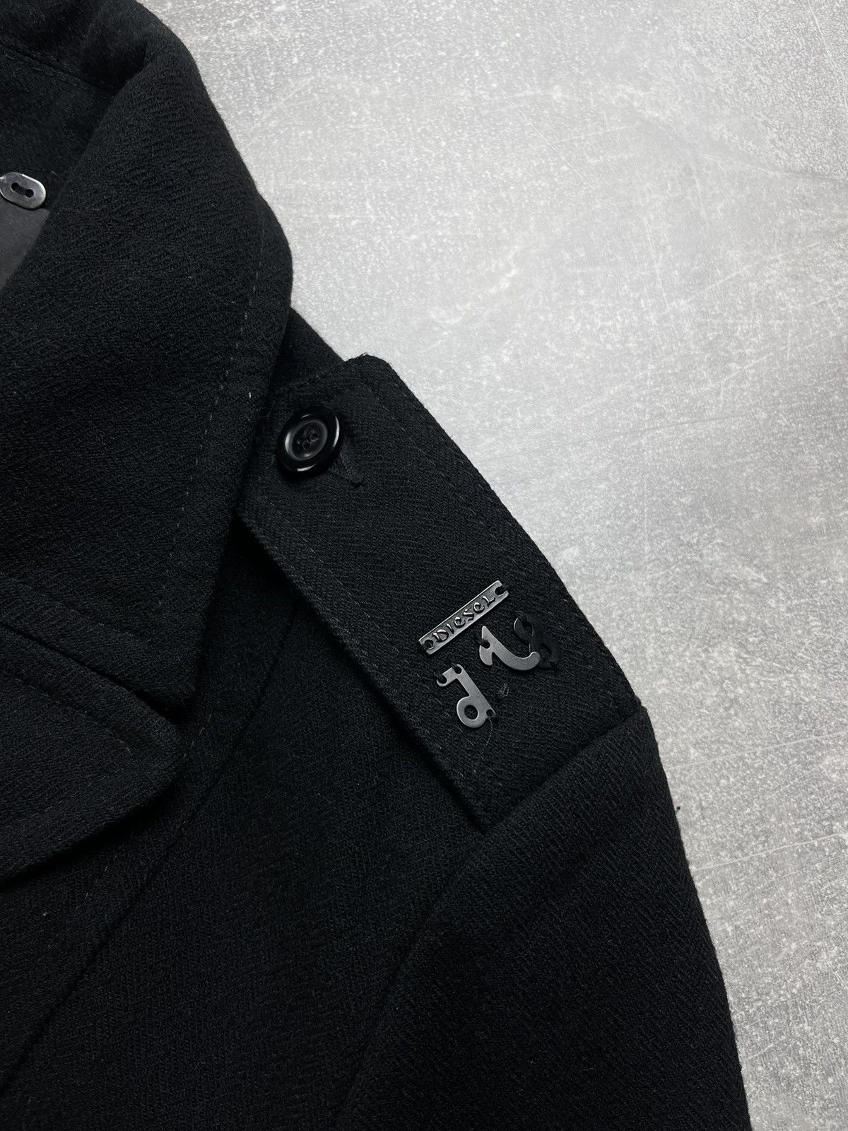 Diesel Diesel Avant Garde Double Breasted Wool Peacoat Black Size S / US 4 / IT 40 - 7 Thumbnail