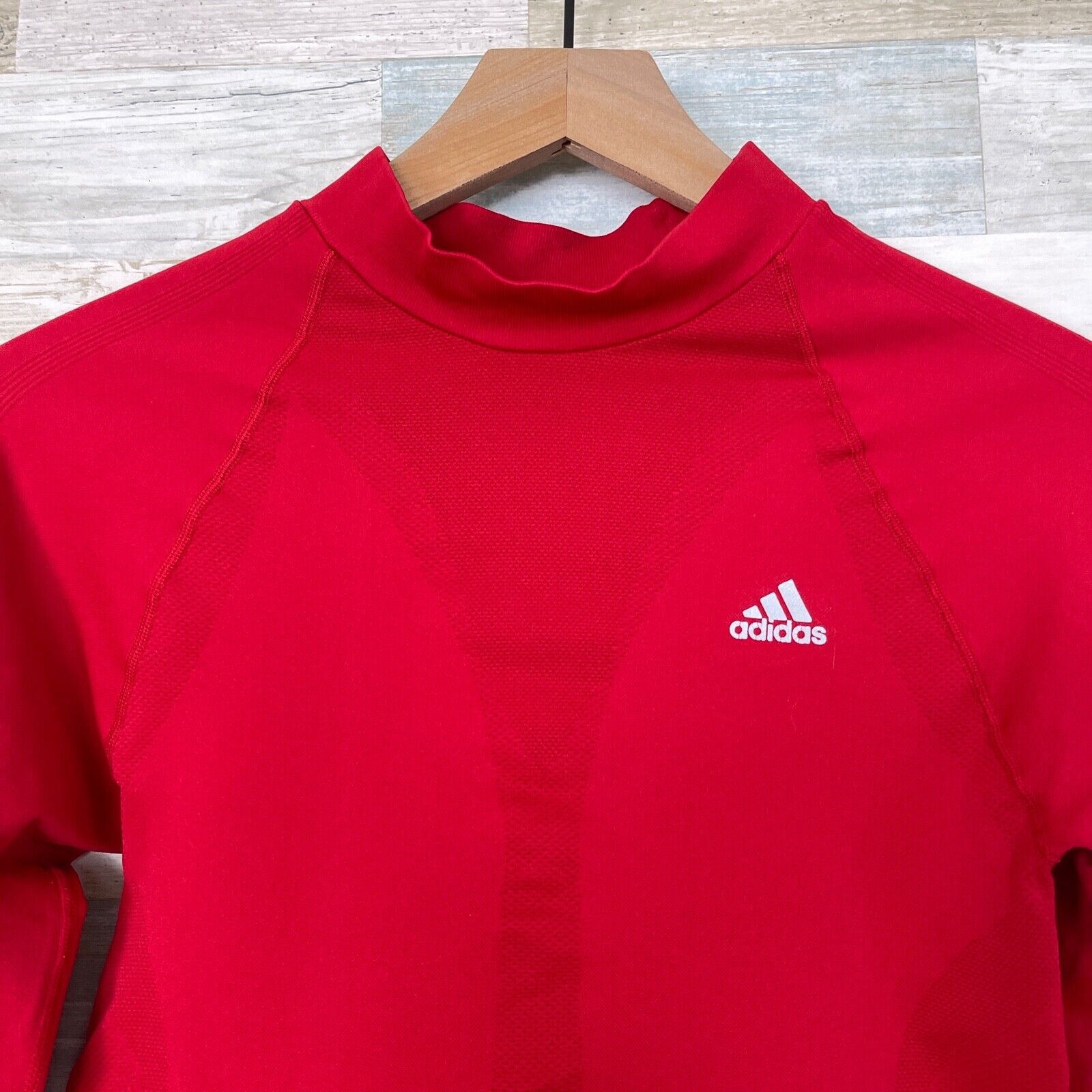 Adidas Adidas Mock Neck Top Compression Red ClimaCool Womens M Size M / US 6-8 / IT 42-44 - 2 Thumbnail
