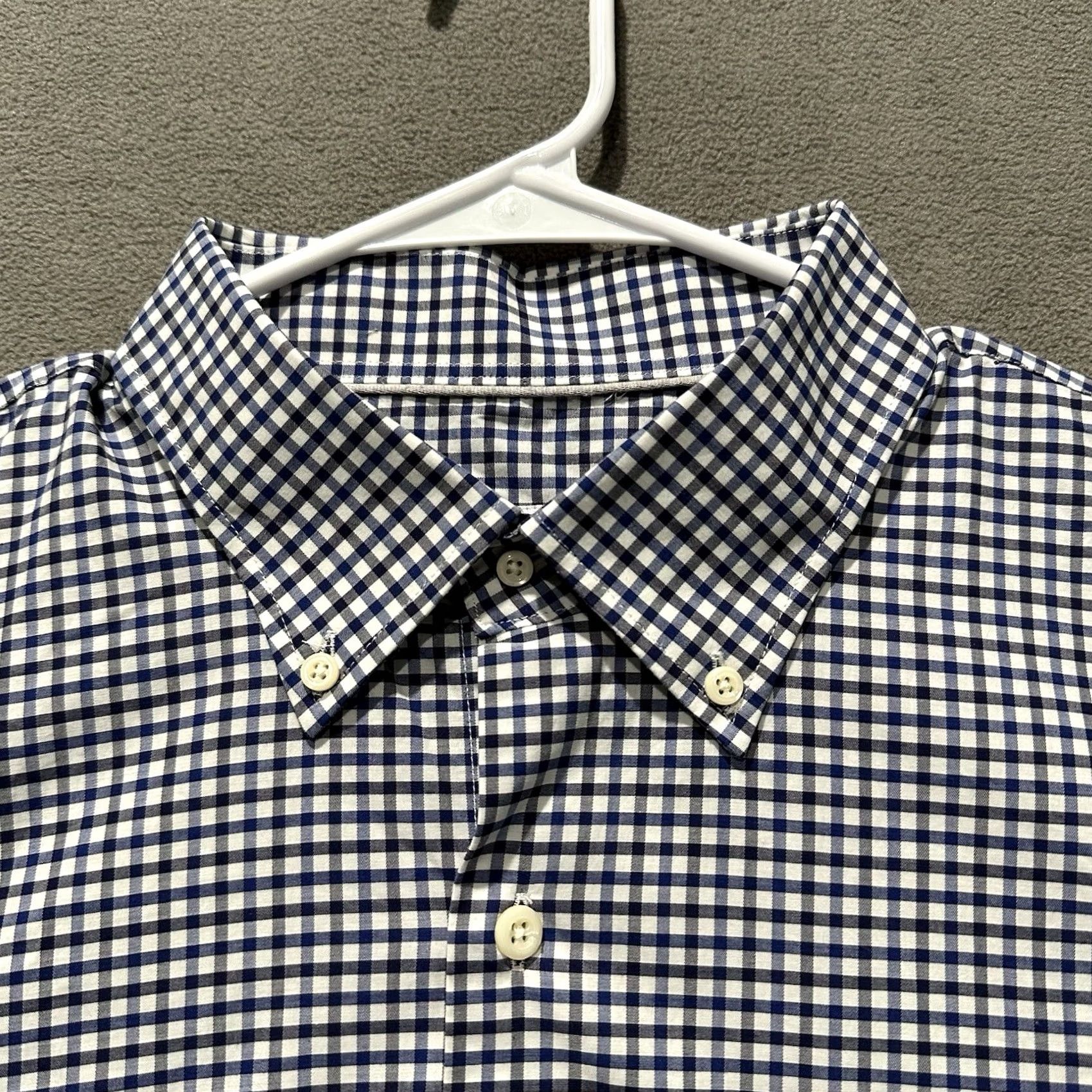 Peter Millar Peter Millar Ferdinand Sports Shirt Mens XL White/Blue Check Button Down EUC Size US XL / EU 56 / 4 - 3 Thumbnail