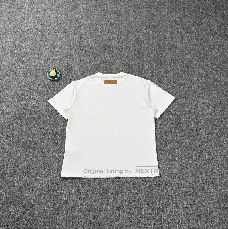Louis Vuitton Louis Vuitton White Cotton T-Shirt for Men . Size US XL / EU 56 / 4 - 2 Thumbnail