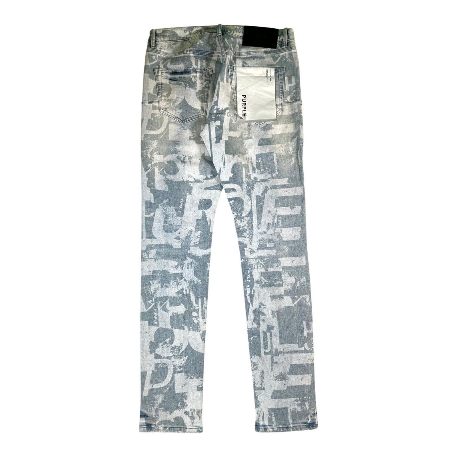 Purple Brand Purple Brand Stencil Light Wash & White Jeans Size US 30 / EU 46 - 2 Thumbnail