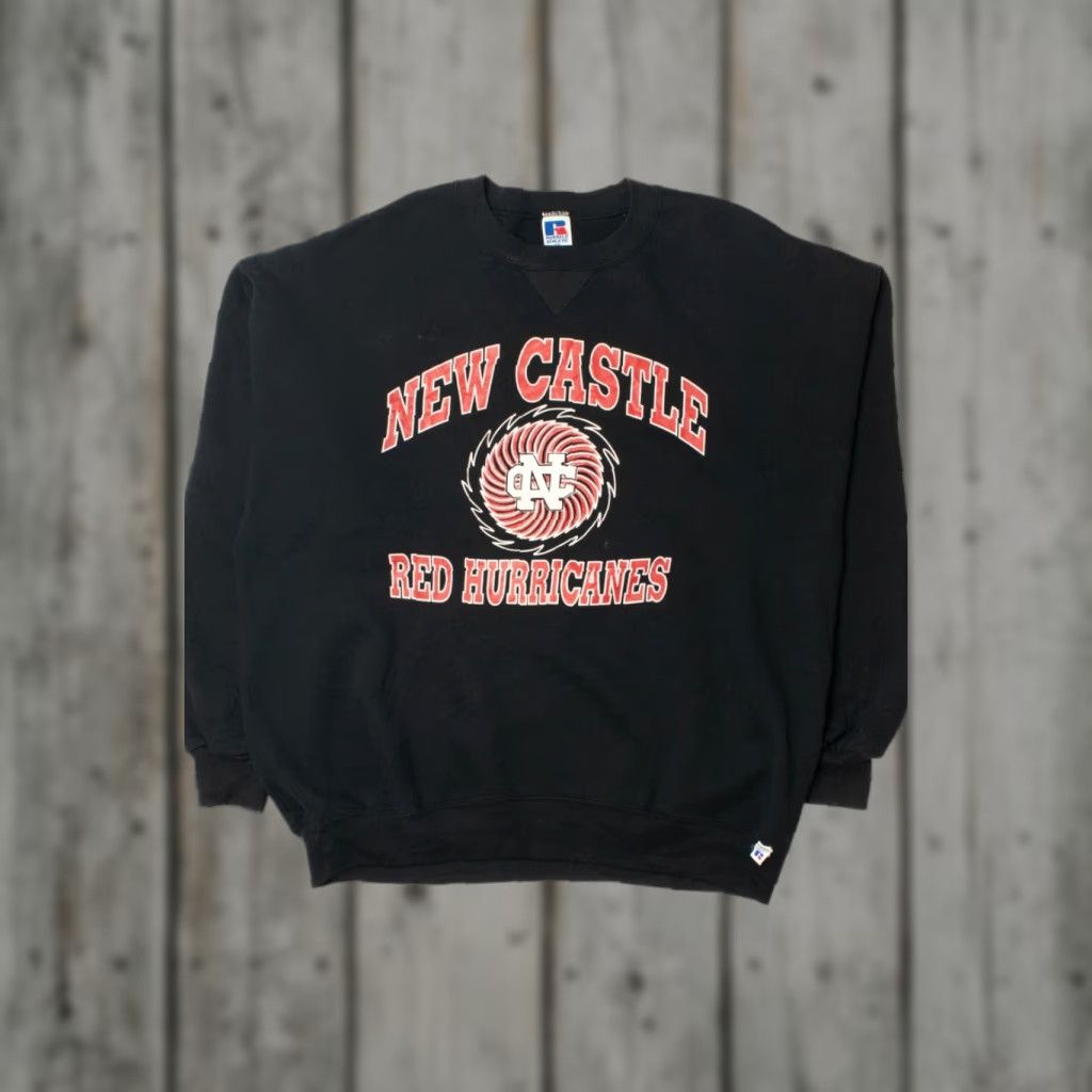 Russell Athletic VINTAGE Russell Athletic Sweatshirt Unisex Adults XX-Large Black Pullover 1990s Hardwearing Cotton Polyester Recycled Ragstock Size US XXL / EU 58 / 5 - 1 Thumbnail