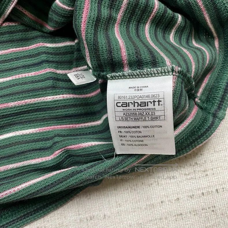Vintage Carhartt Striped Long Sleeve T. Size US S / EU 44-46 / 1 - 5 Thumbnail