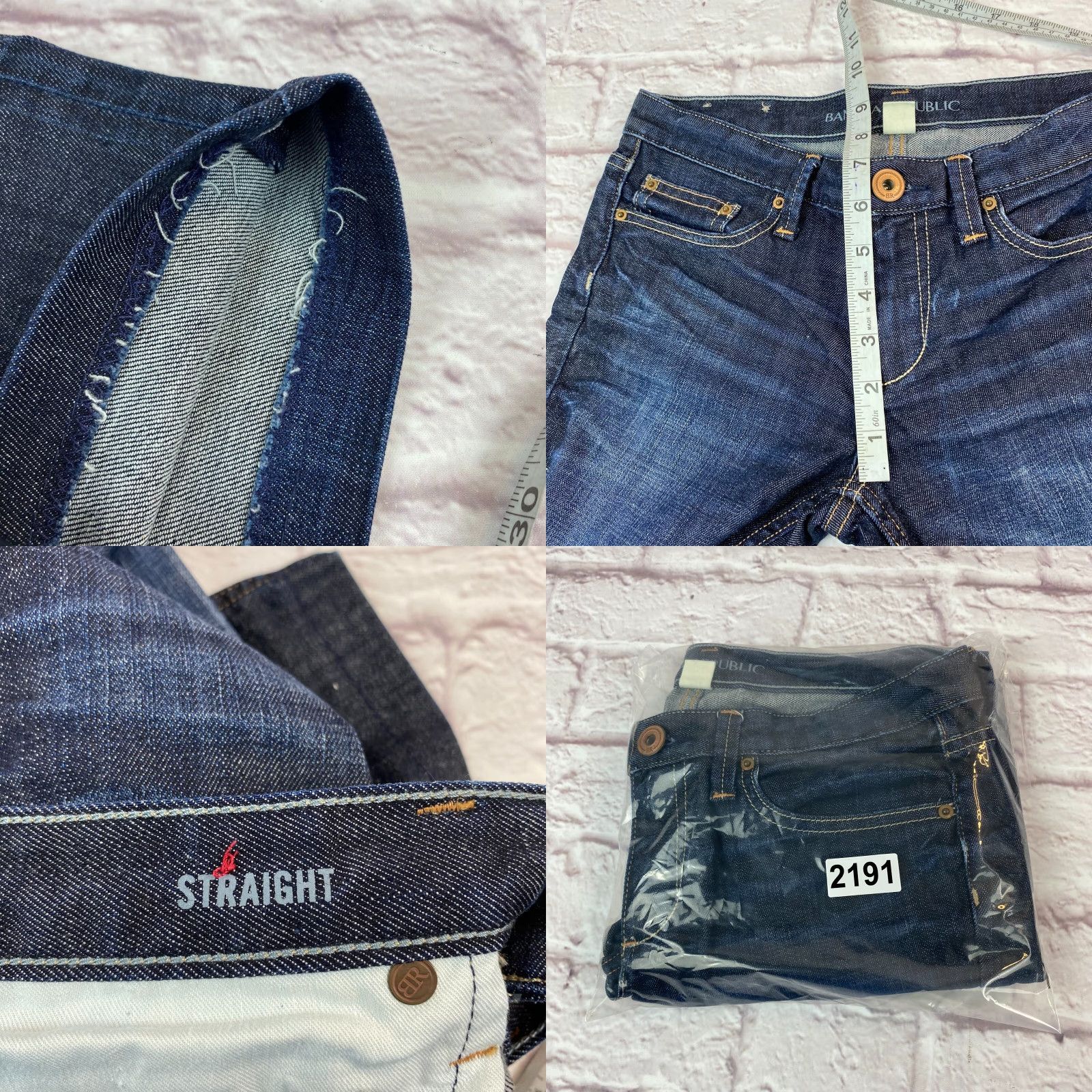 Banana Republic VINTAGE Banana Republic Straight Leg Jeans Womens 26P Low Rise Dark Wash Blue Denim Jeans? Size 26" / US 2 / IT 38 - 8 Thumbnail