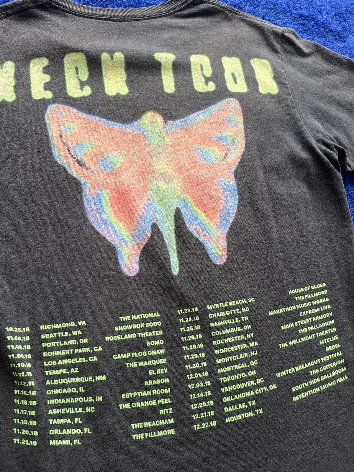 Playboi Carti Neon Tour Butterfly Tee Size US S / EU 44-46 / 1 - 4 Thumbnail