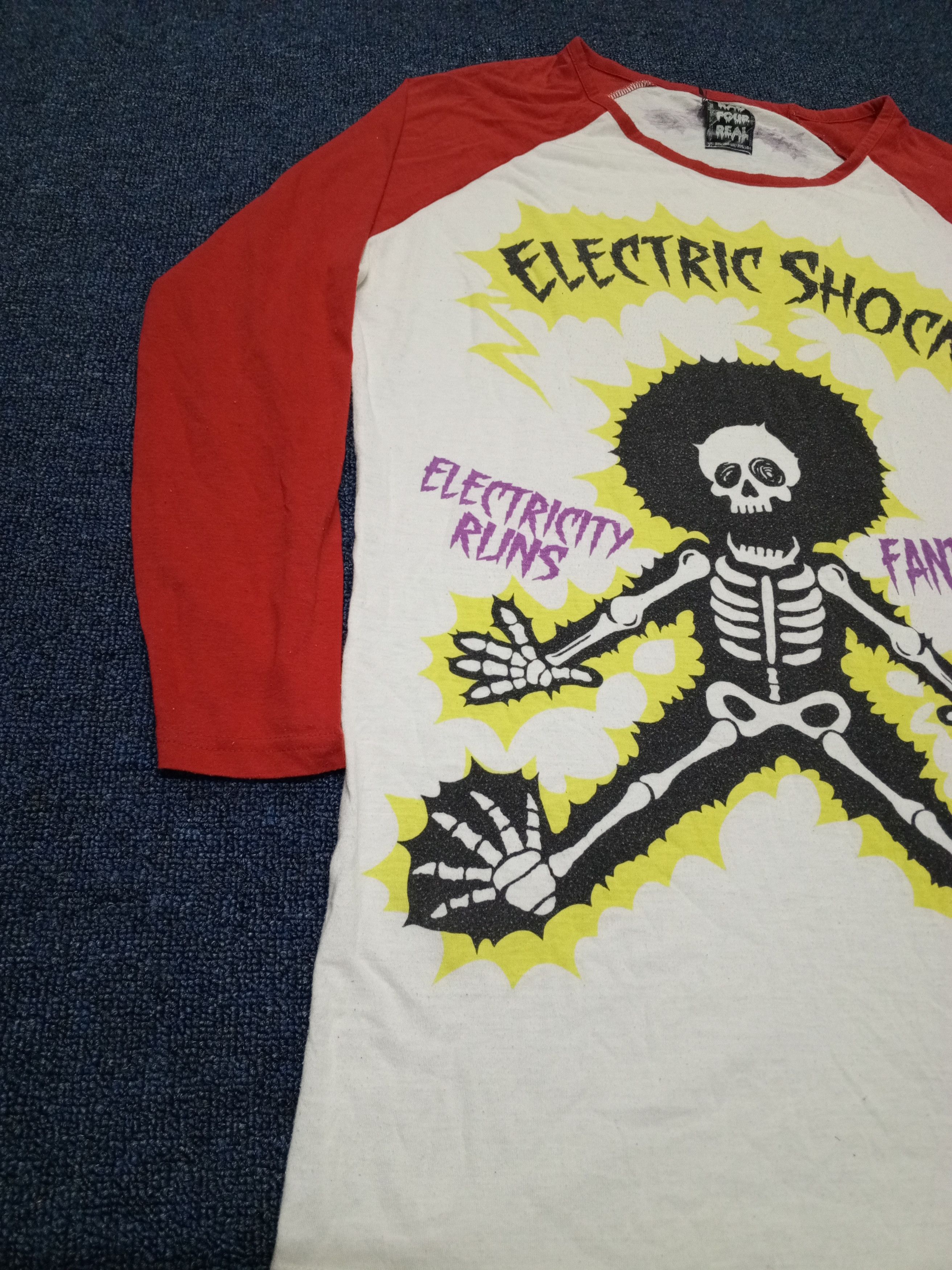 Japanese Brand 3Q ELECTRIC SHOCK SKULLS RARE Size M / US 6-8 / IT 42-44 - 4 Thumbnail