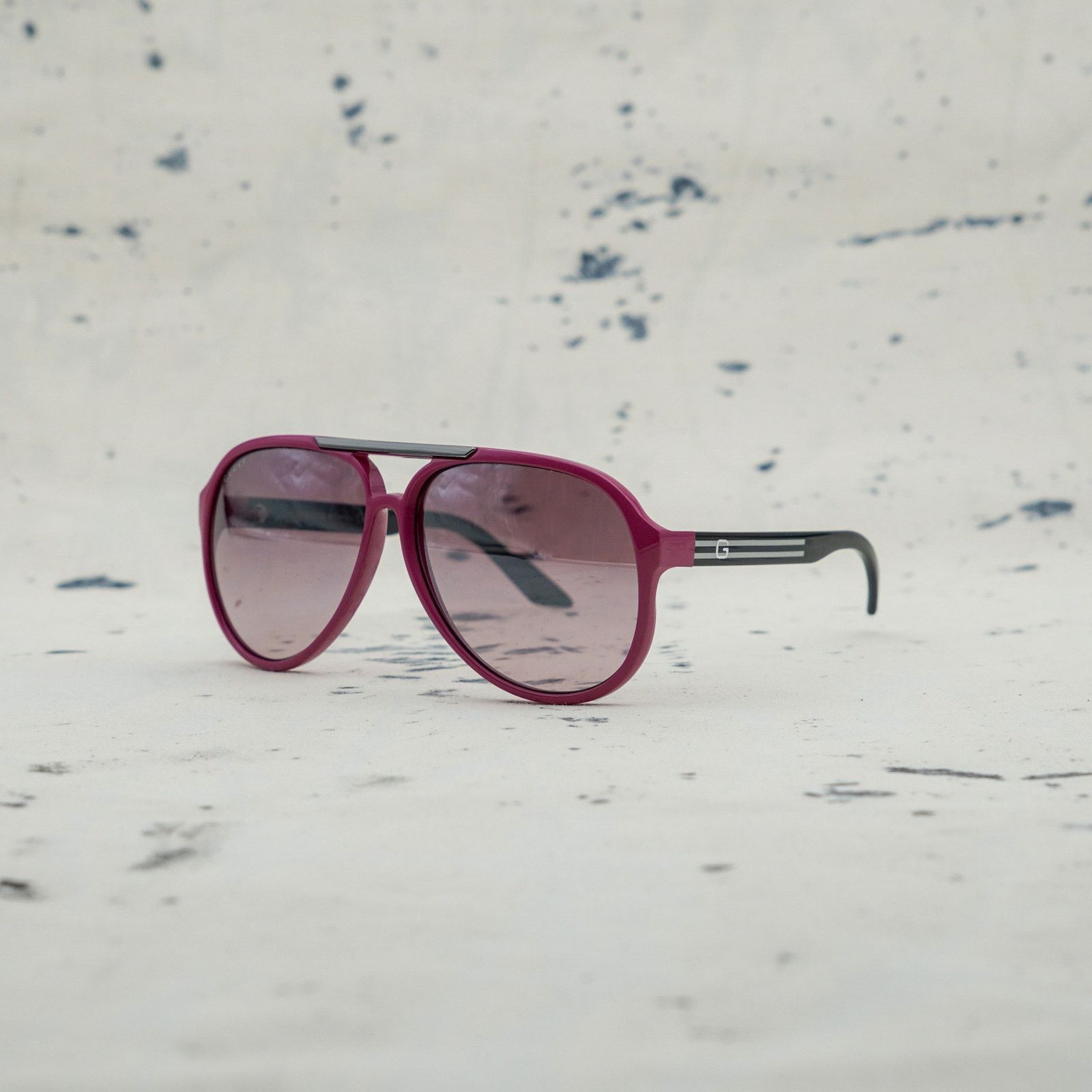Gucci Gucci 1627 pink gradient striped gg logo aviator sunglasses Size ONE SIZE - 1 Thumbnail