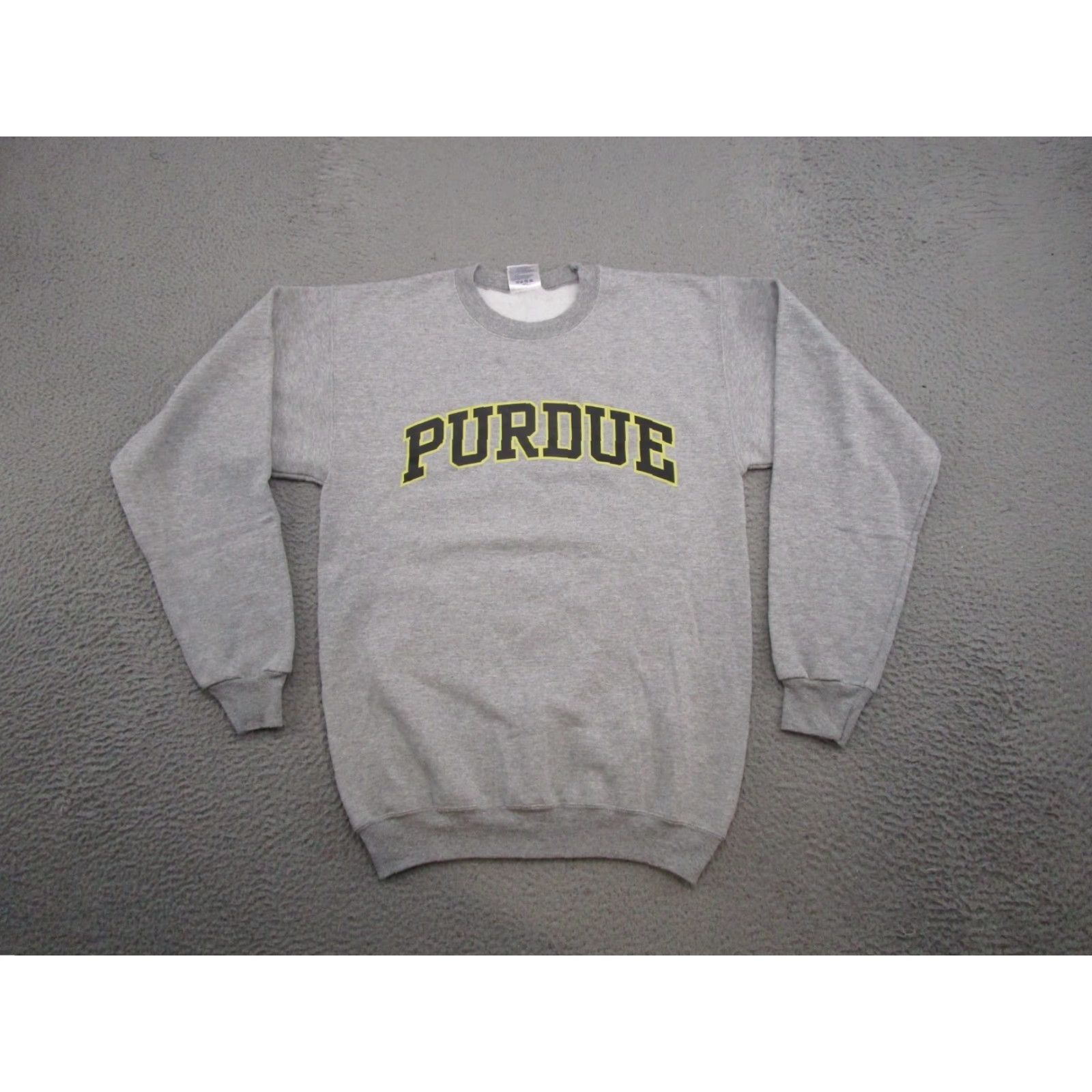 Port Authority VINTAGE Purdue Boilmakers Spell Out Pullover Gray Sweatshirt Adult Size S NCAA Size US S / EU 44-46 / 1 - 2 Thumbnail