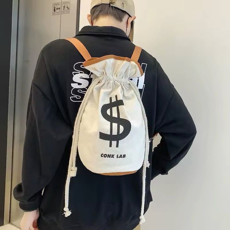 Designer Moneys symbol printed shoulder bag backpack Size ONE SIZE - 2 Thumbnail