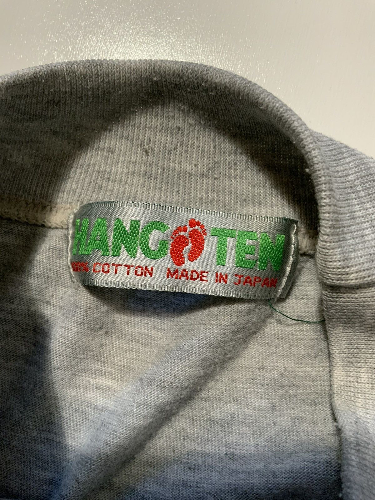 Hang Ten Vintage Hang Ten Made In Japan Mock Neck Footprint T-Shirt Size US S / EU 44-46 / 1 - 6 Thumbnail