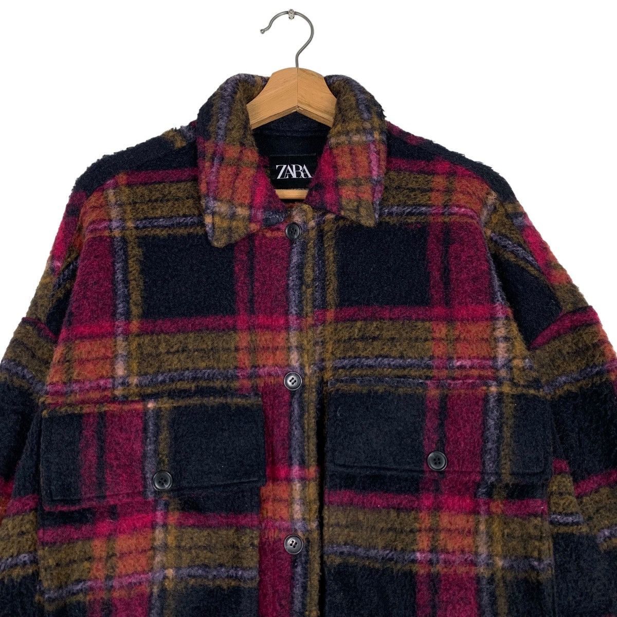 Zara ZARA Checked Tartan Flannel Jacket Size S-M #0612-C28 Size S / US 4 / IT 40 - 2 Thumbnail
