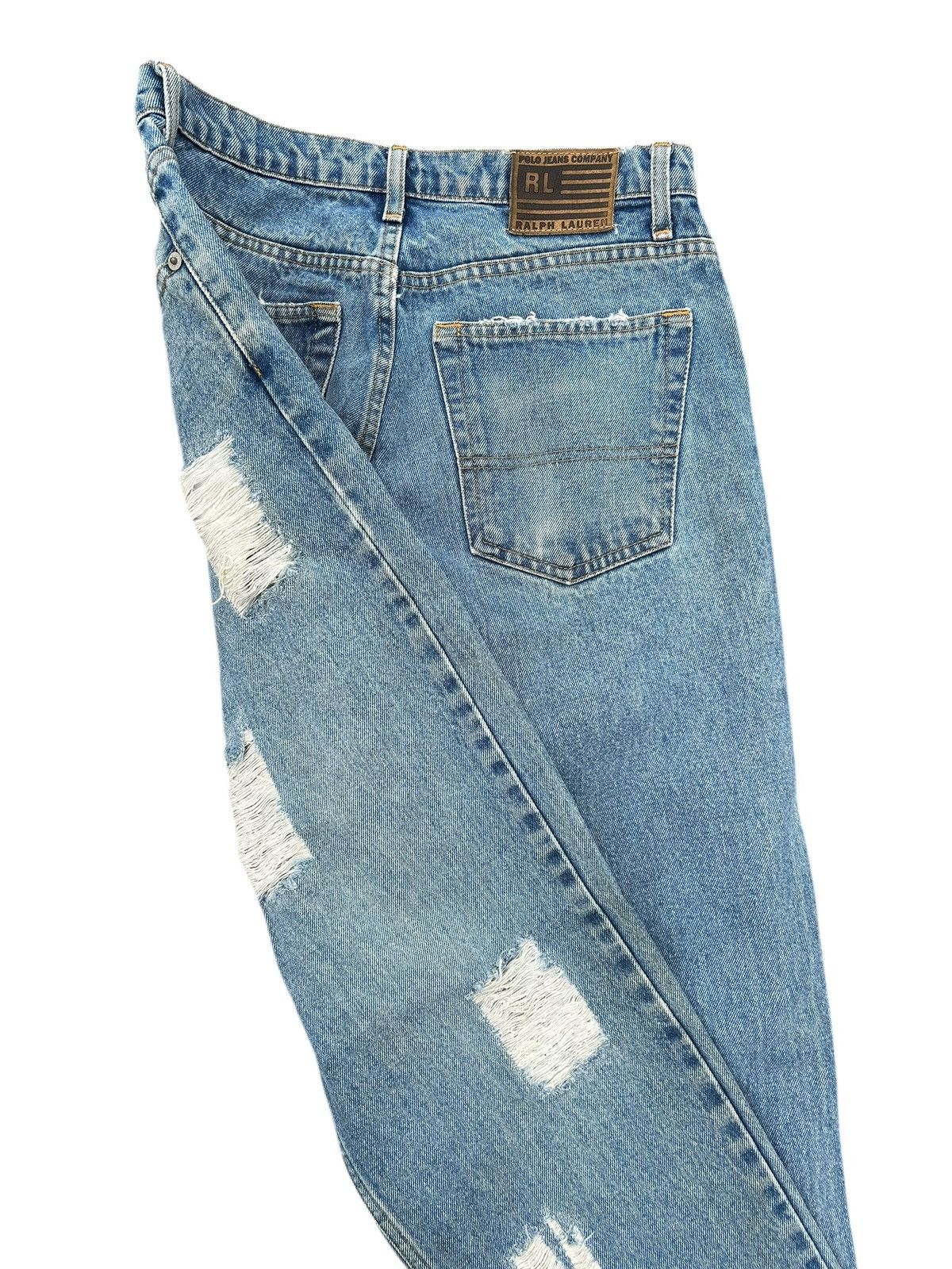 Japanese Brand × Kapital × Vintage Vintage Ralph Lauren Polo Distressed Denim Jeans Size US 29 - 2 Thumbnail