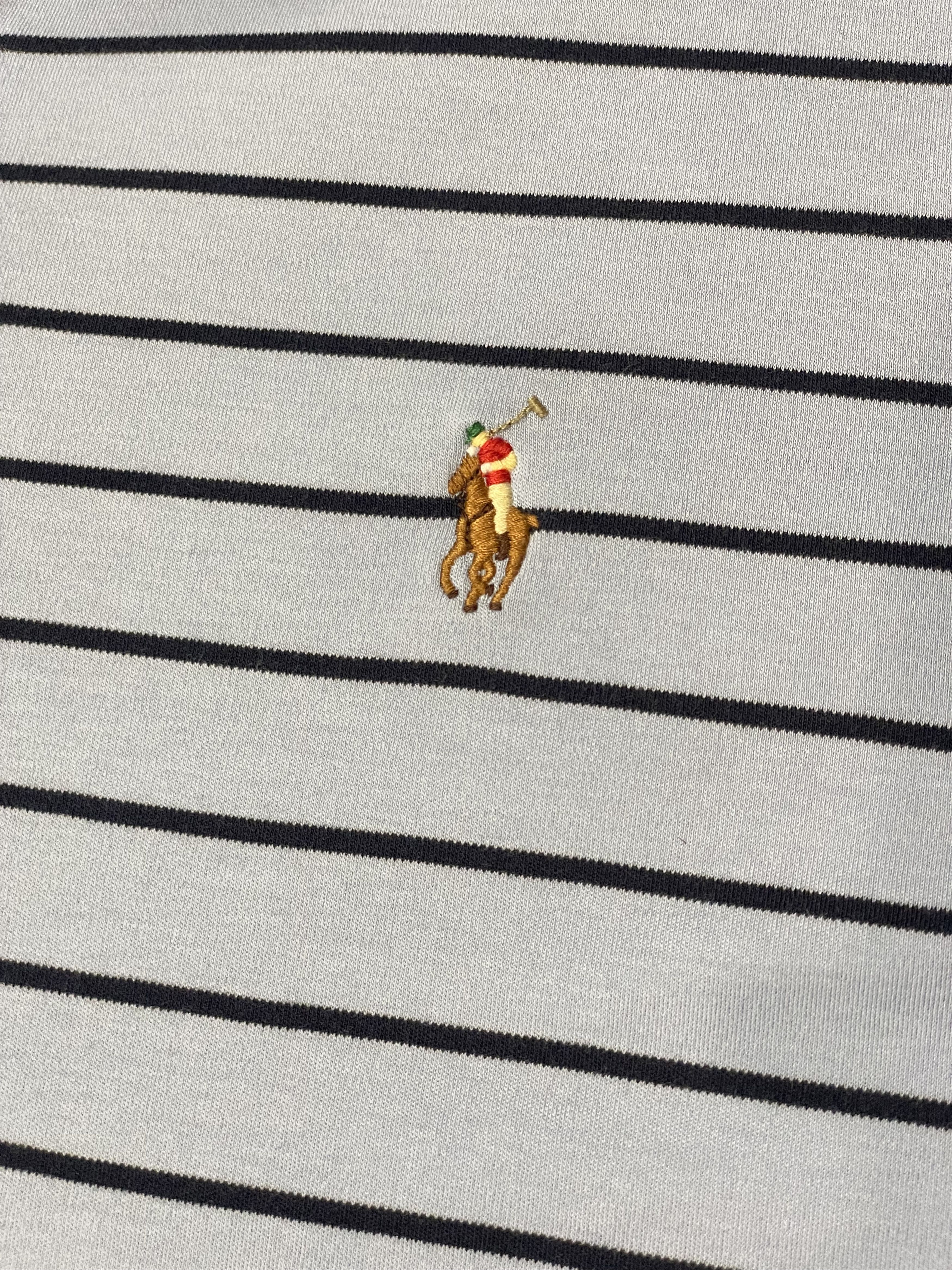 Polo Ralph Lauren Polo Ralph Lauren Slim Fit Blue Striped Polo Large Size US XL / EU 56 / 4 - 6 Thumbnail