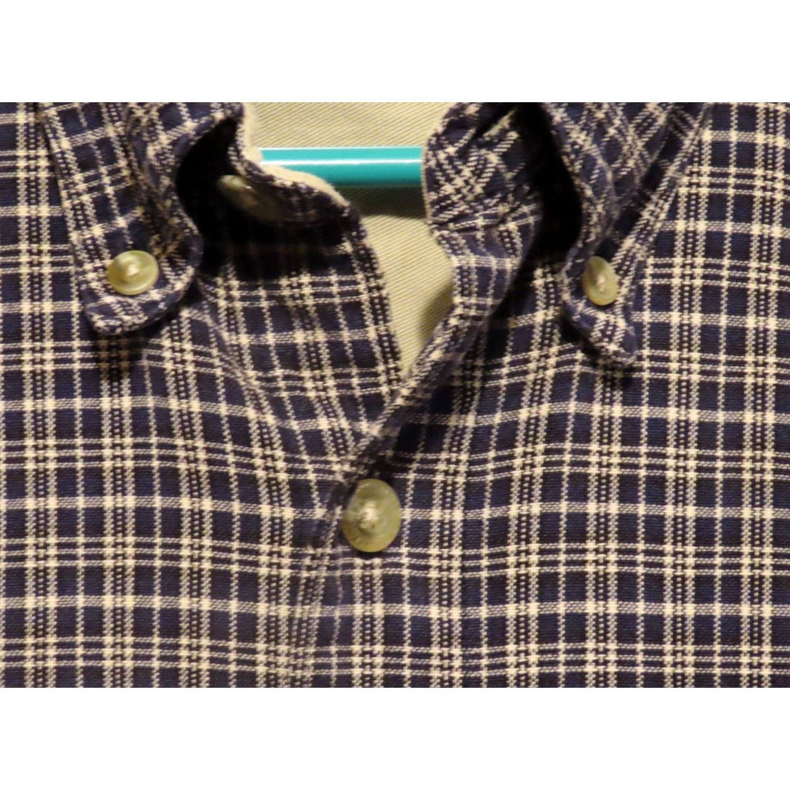 Vintage Columbia Button-Up Shirt Men's XL Plaid Knit Cotton Long Sleeve Blue Regular Size US XL / EU 56 / 4 - 4 Thumbnail
