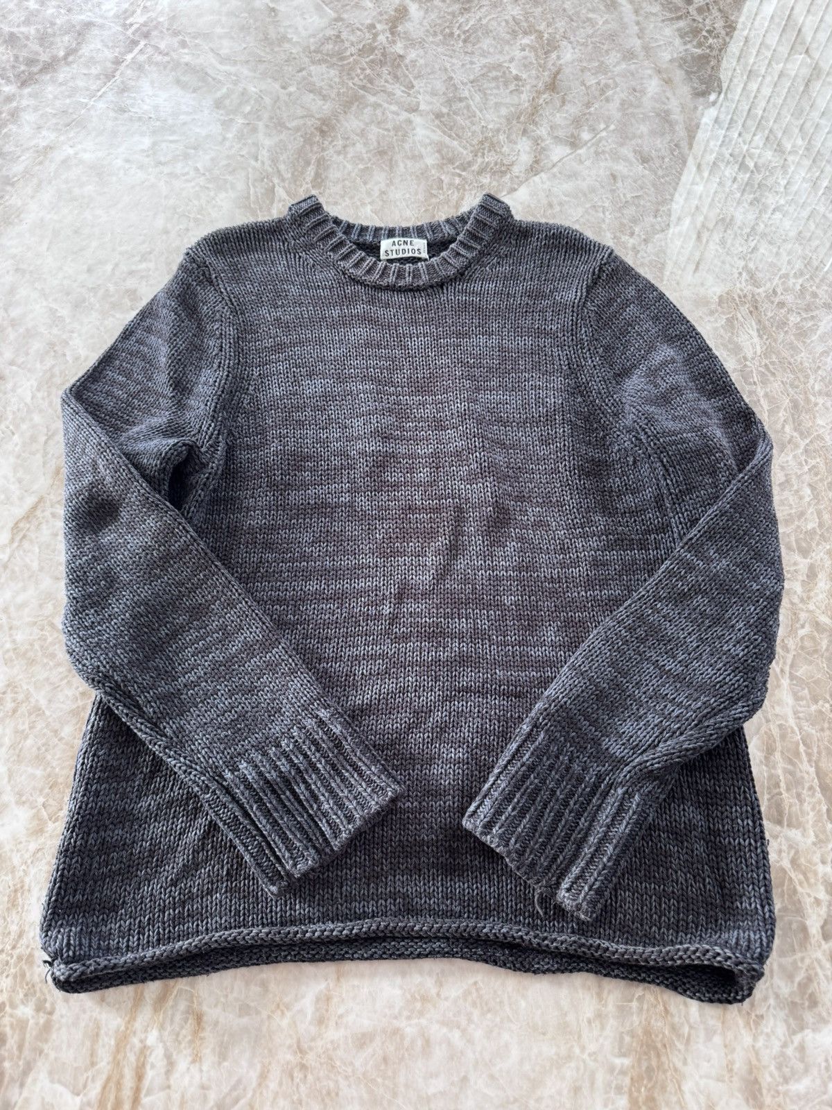 Acne Studios Helsinki Mouliné Cotton Knit Sweater Size US L / EU 52-54 / 3 - 2 Thumbnail