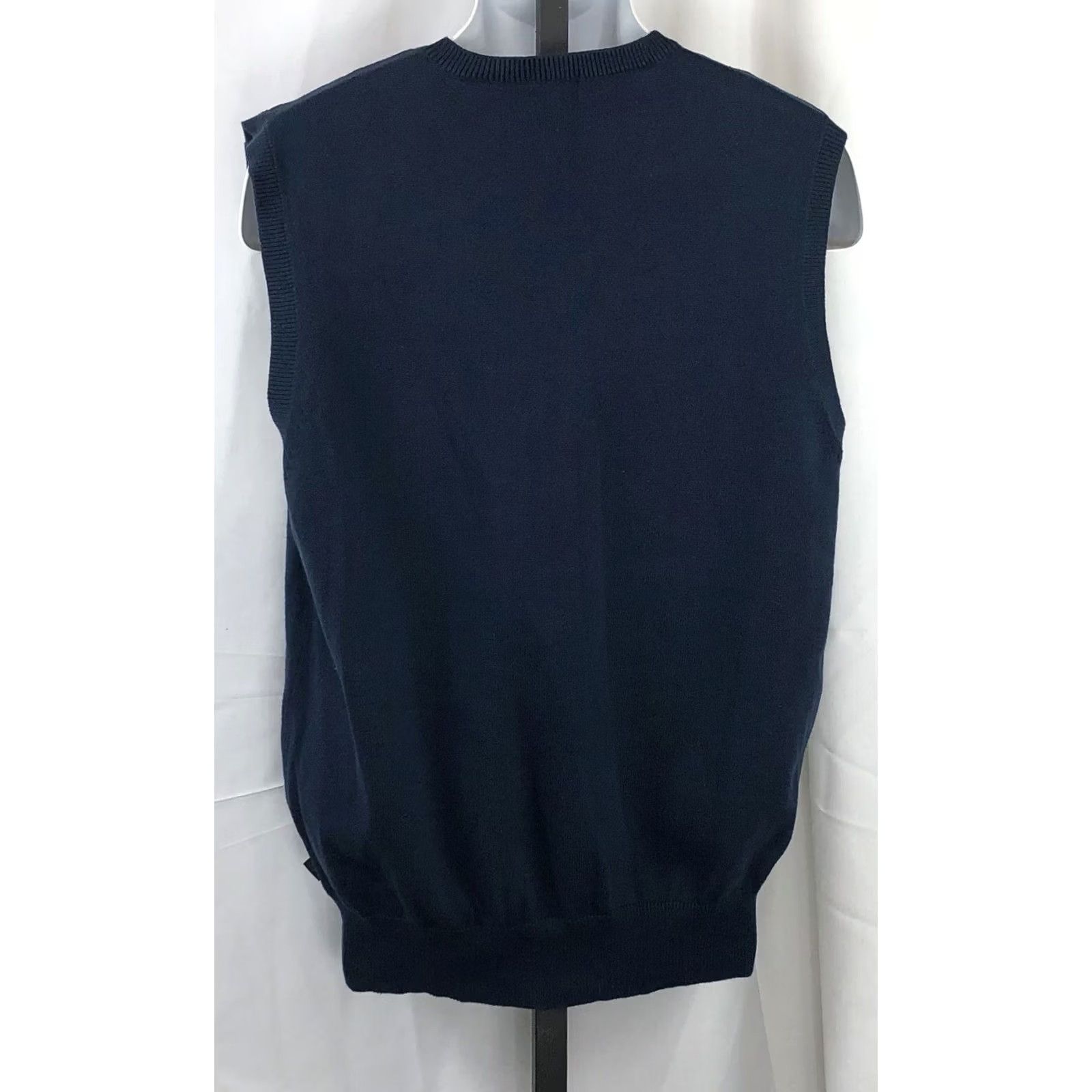 Izod Izod Sweater Vest L Blue Gray Argyle Cotton Sleeveless Preppy Classic Academia Size US L / EU 52-54 / 3 - 3 Thumbnail