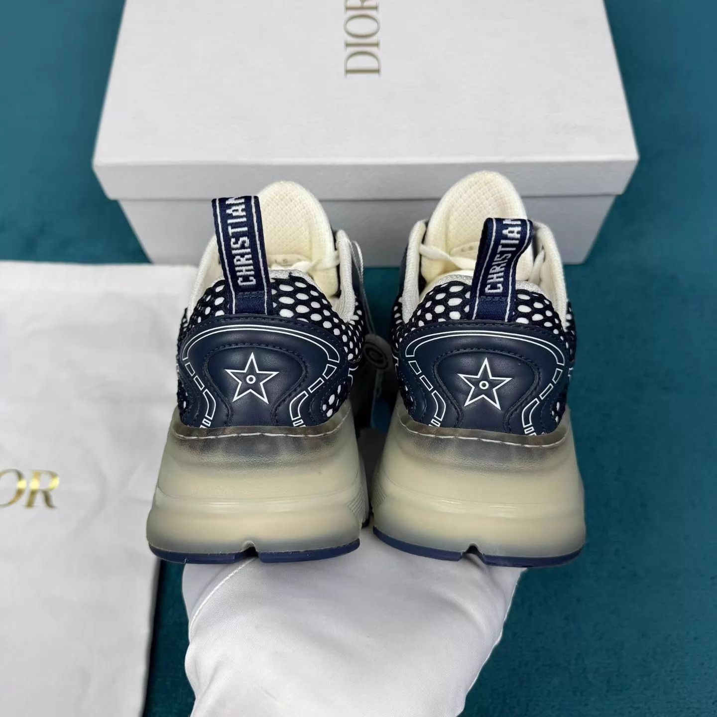 Dior Dior Vibe Monogram Navy Low Top Sneakers 37.5 EU Size US 7 / IT 37 - 4 Thumbnail